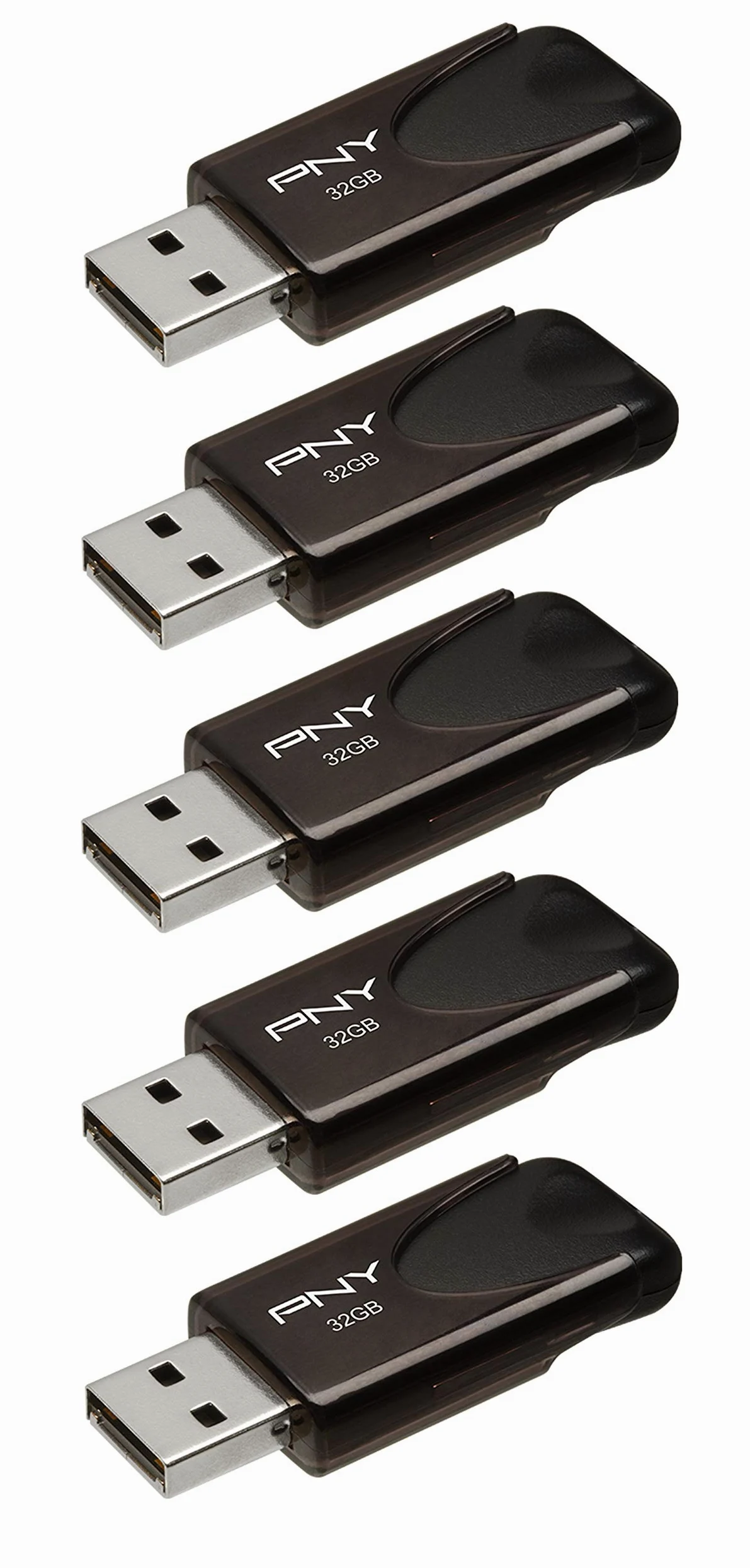 PNY Attaché 4 32GB Pack 5 Chiavetta USB USB 2.0 Nero