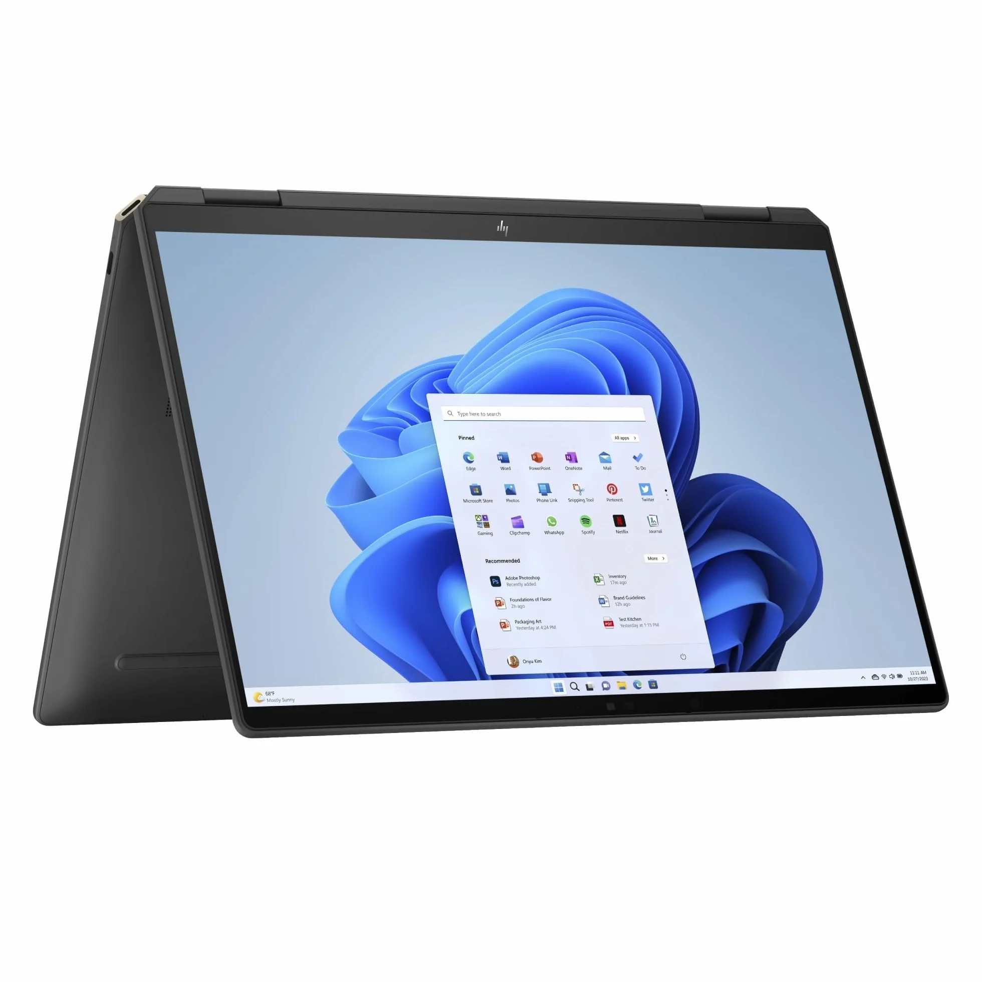 HP Spectre x360 14-eu0000sl Convertibile, Intel Core Ultra 5-125H, Intel Evo Edition, AI, RAM 16GB, SSD 1 TB, Display 13,5" Touch OLED 2.8K VRR 120Hz, Webcam 9 MP IR TNR, Windows 11, Nero