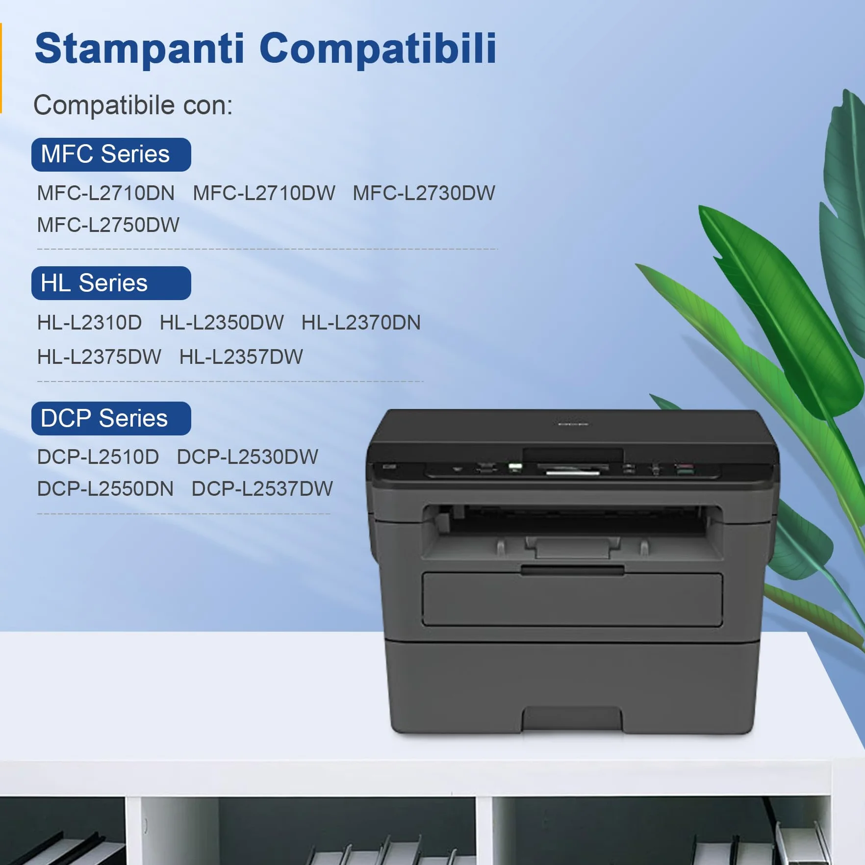 Palmtree TN2420 Compatibile Toner Brother MFC L2710DW TN2420 Toner Brother MFC L2710DN MFC-L2730DW TN 2420 TN-2410 TN2410 MFC-L2710DW MFC-L2750DW DCP-L2510D HL-L2350DW DCP-L2550DN (2 nero)