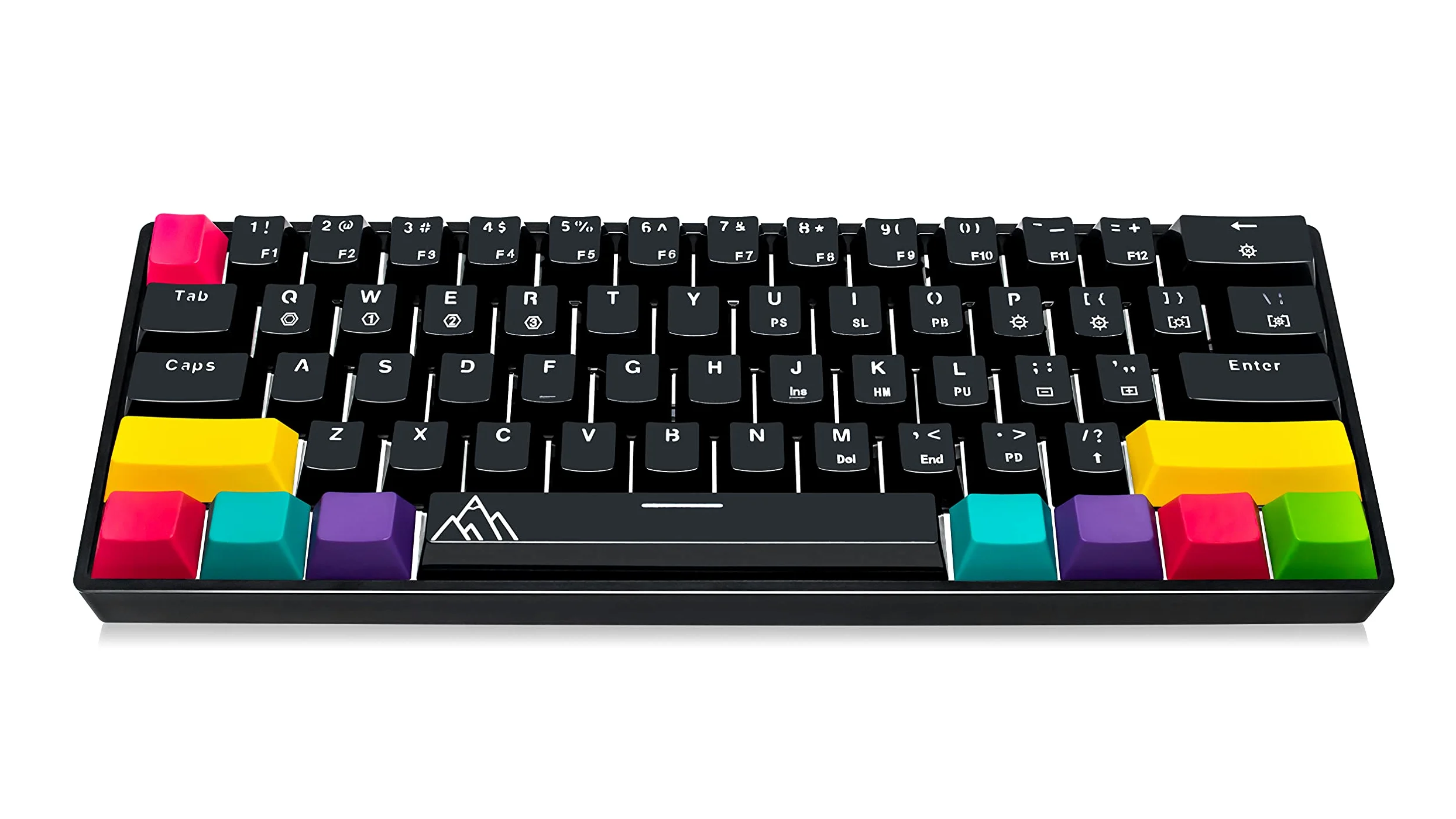 One - Tastiera meccanica sostituibile a caldo al 60% con tasti extra colorati, luci RGB, a prova di fuoriuscite, interruttori ottici (Gateron Blue)