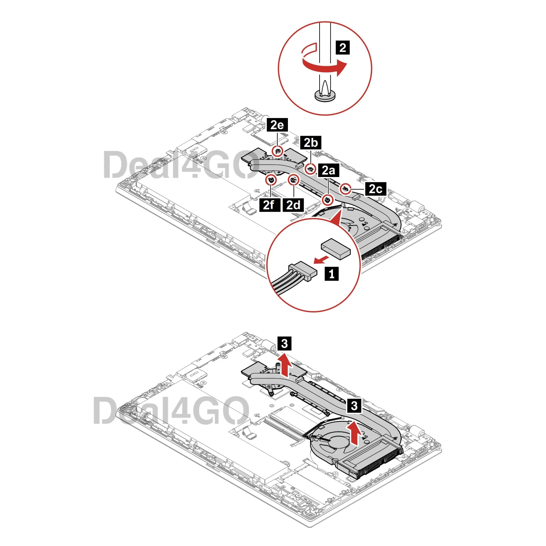 Deal4GO Modulo ventola di raffreddamento CPU e dissipatore di calore 5H41B77310 5H41B77311 di ricambio per Lenovo Thinkpad P15v T15p Gen 3 (UMA)