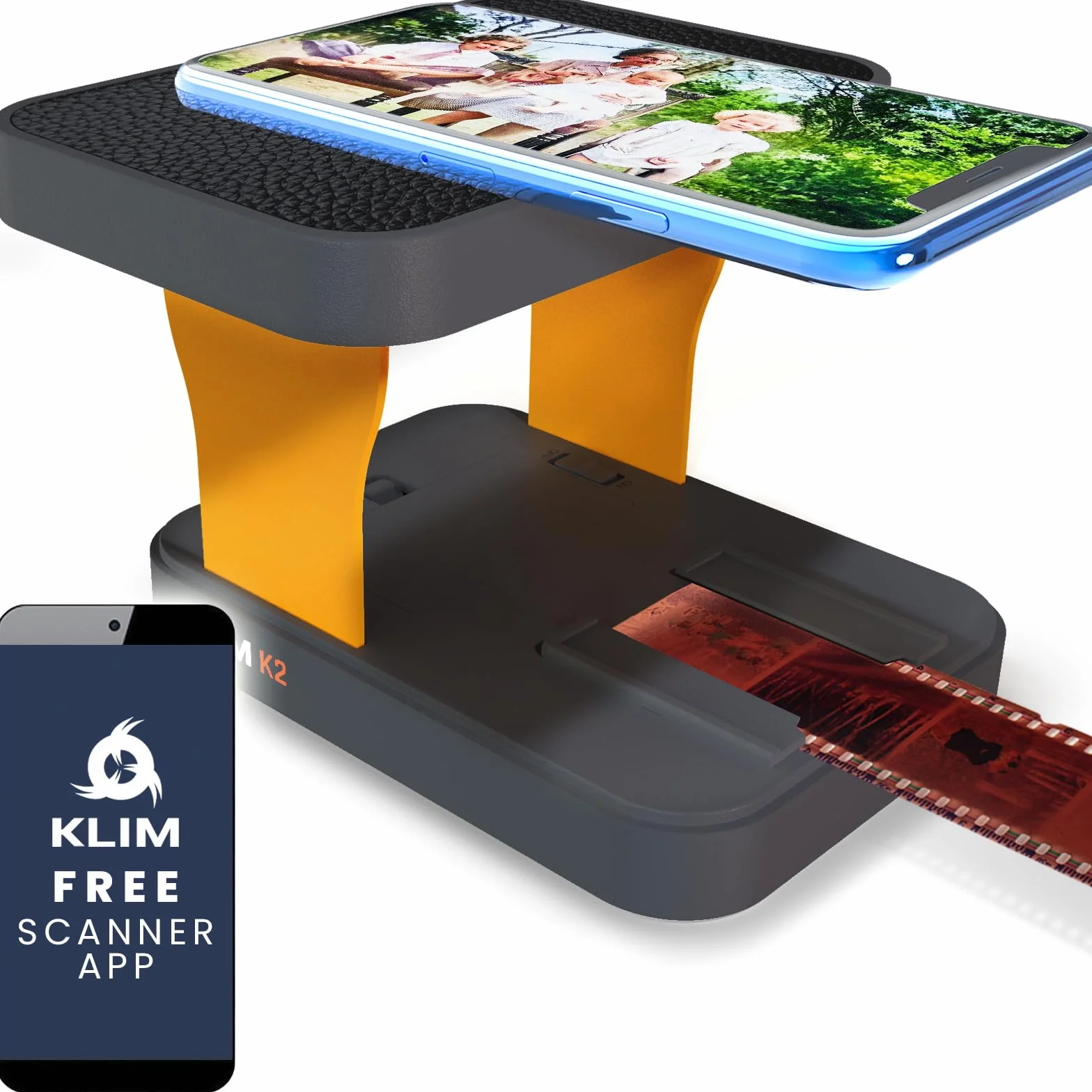 Klim K2 Mobile Film Scanner 35mm - Scanner Positivo e Negativo - Kit Sviluppo Pellicole a Colori
