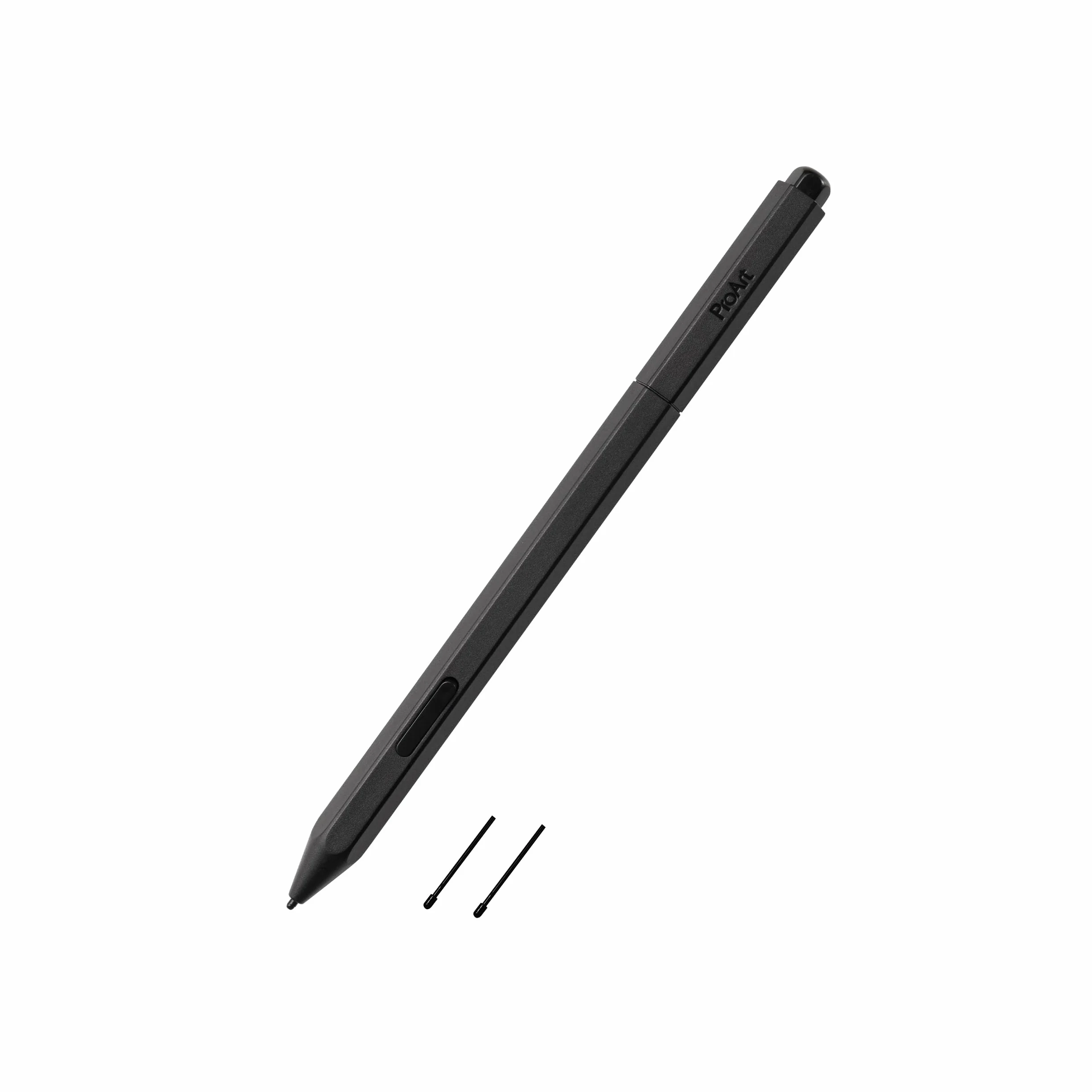 ASUS PROART PEN MPA01 Penna Digitale con Tecnologia WACOM EMR, Leggera, Senza Batteria, Sensibilità alla Pressione di 4096 livelli e 40° gradi, Tasto di Scelta Rapida, Punte Intercambiabili, Nero