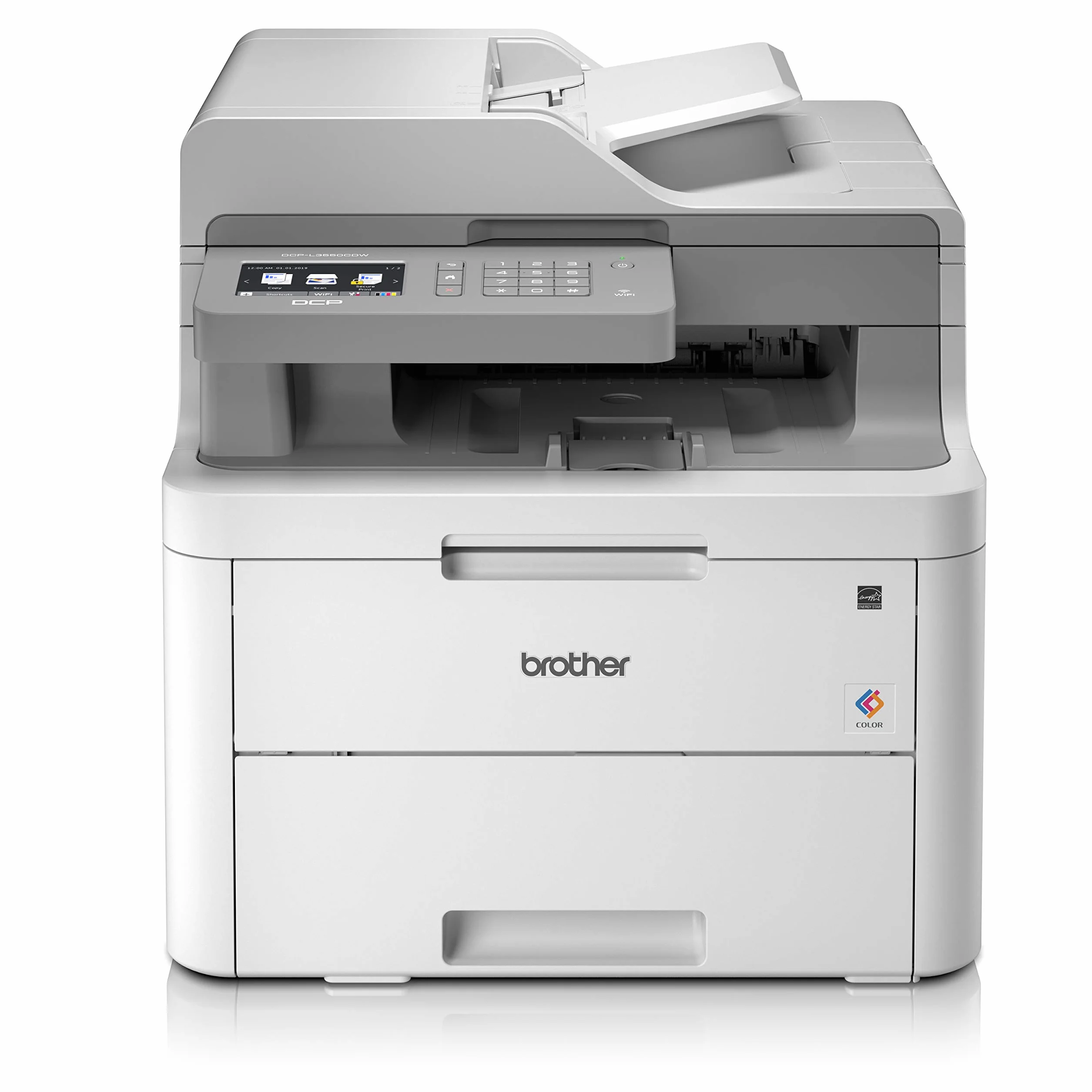Brother DCPL3550CDW Stampante Multifunzione a Colori LED, Stampa Fronte/Retro, Wi-Fi, Rete Cablata, USB 2.0, ADF 50 Fogli
