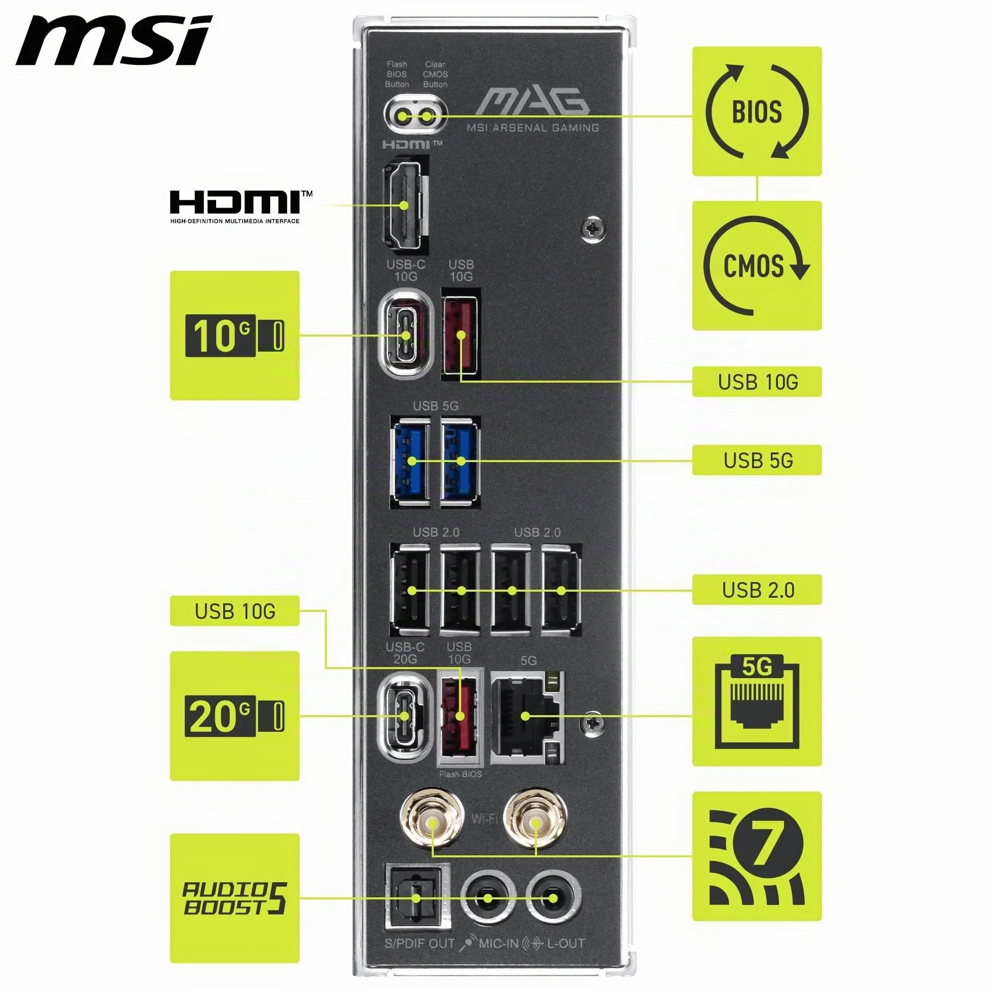 MSI MAG B850 TOMAHAWK WIFI Scheda madre, ATX - Supporta processori AMD Ryzen 9000/8000/7000, AM5-80A SPS VRM, DDR5 Memory Boost 8200+ MT/s (OC), PCIe 5.0 x16, M.2 Gen5, Wi-Fi 7, 5G LAN