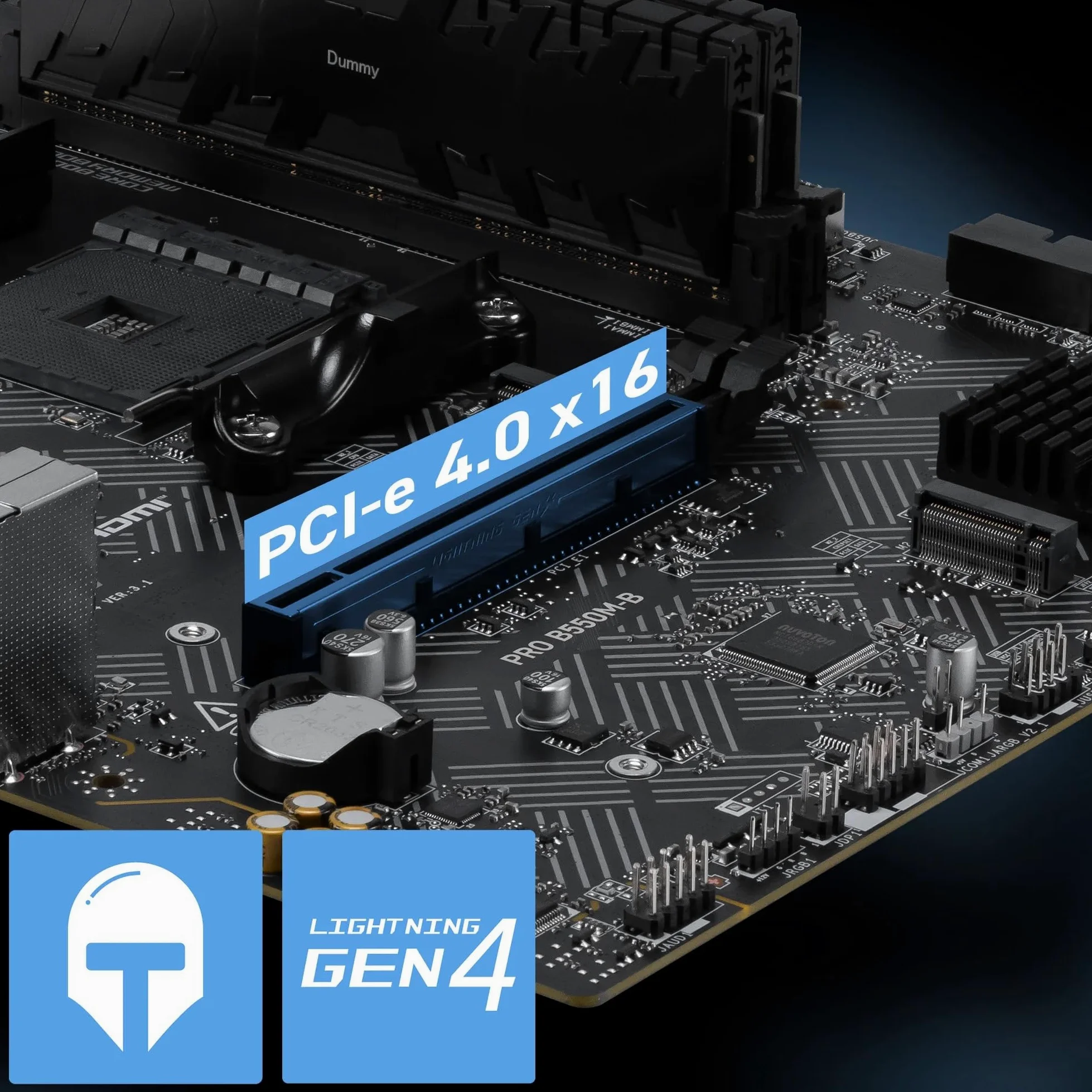 MSI PRO B550M-B - Motherboard - micro ATX - Socket AM4 - AMD B550 Chipsatz - USB-C 3.2 Gen 1, USB 3.2 Gen 1 - Gigabit LAN - Onboard-Grafik (CPU erforderlich)