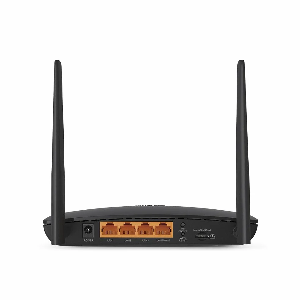 TP-Link Archer MR402 Router WiFi con SIM, Router 4G LTE WiFi Dual-Band AC1200Mbps, 3 Porte LAN e 1 LAN/WAN, Plug & Play, 2 Antenne LTE Smontabili, QoS, Onemesh