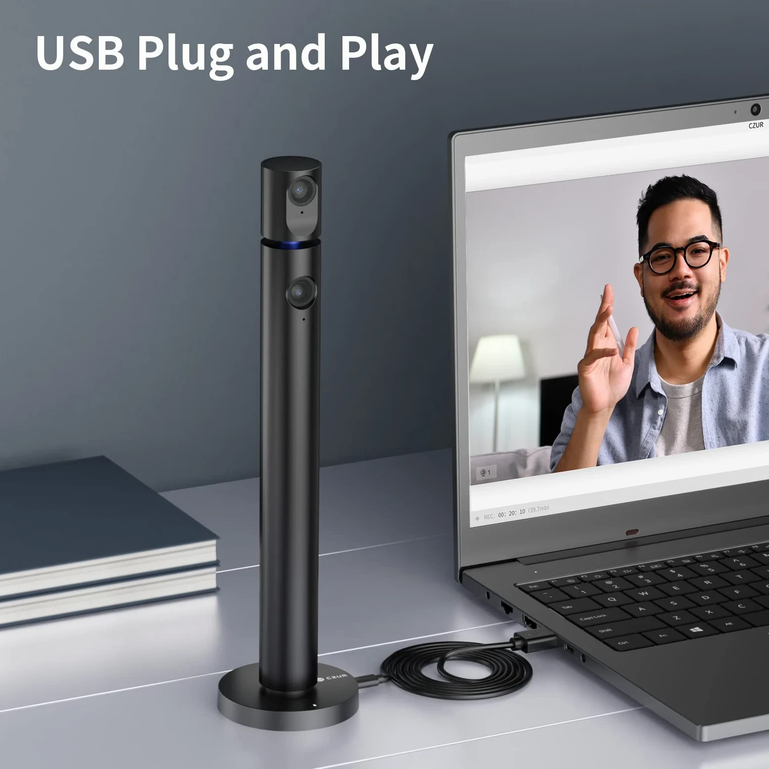 BIIOONES PC Microfono USB Gioco Mic Plug & Play con Treppiede e Filtro Pop per Registrazione Vocale, Streaming, Podcasting, Video di Youtube per Laptop PC Desktop-496