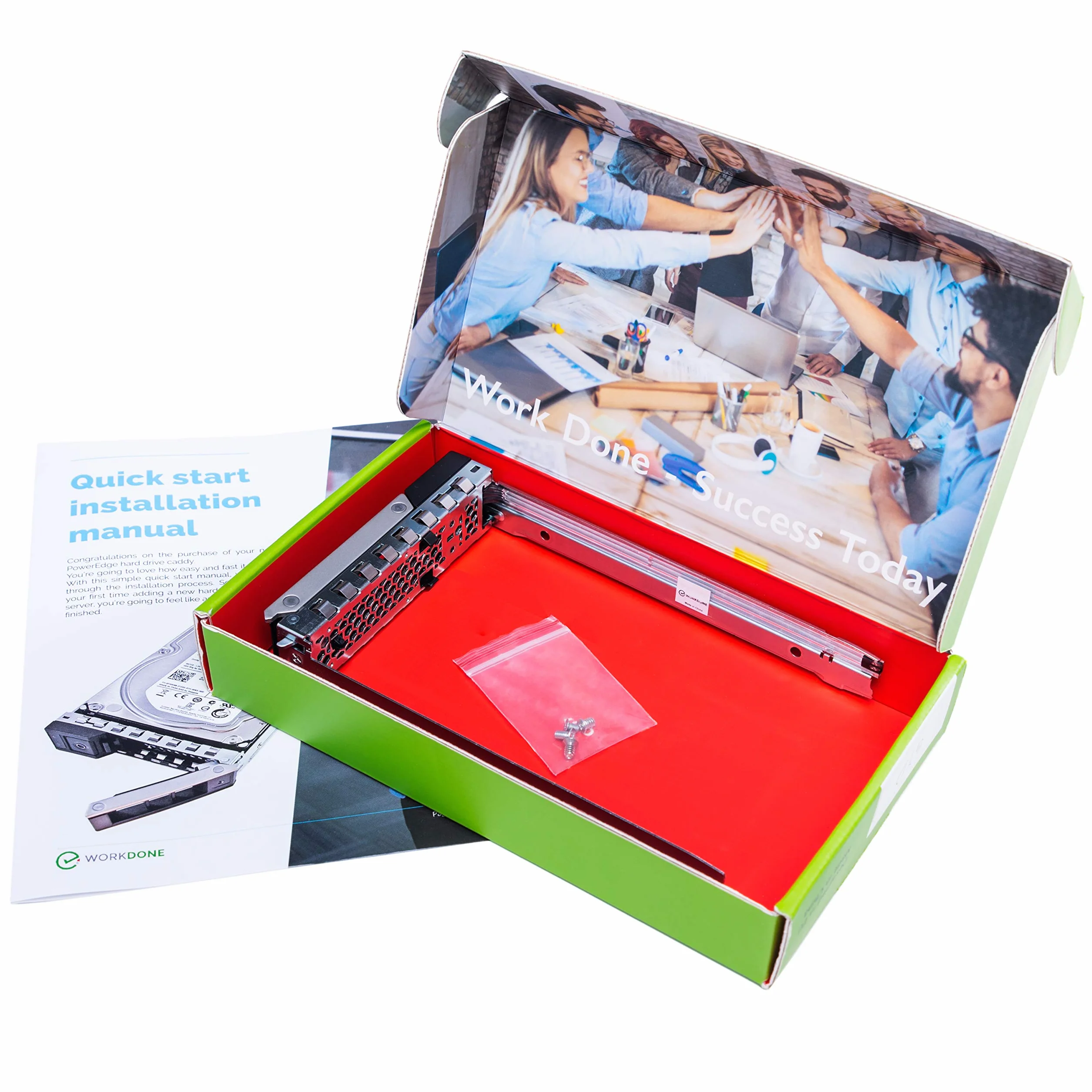 WorkDone Caddy per disco rigido da 3,5 pollici Compatibile con PowerEdge Dell - R340 R440 R540 R640 R740 R6415 R7415 R7425 X7K8W di 14° generazione - Vassoio della staffa Hot Swap contenitore
