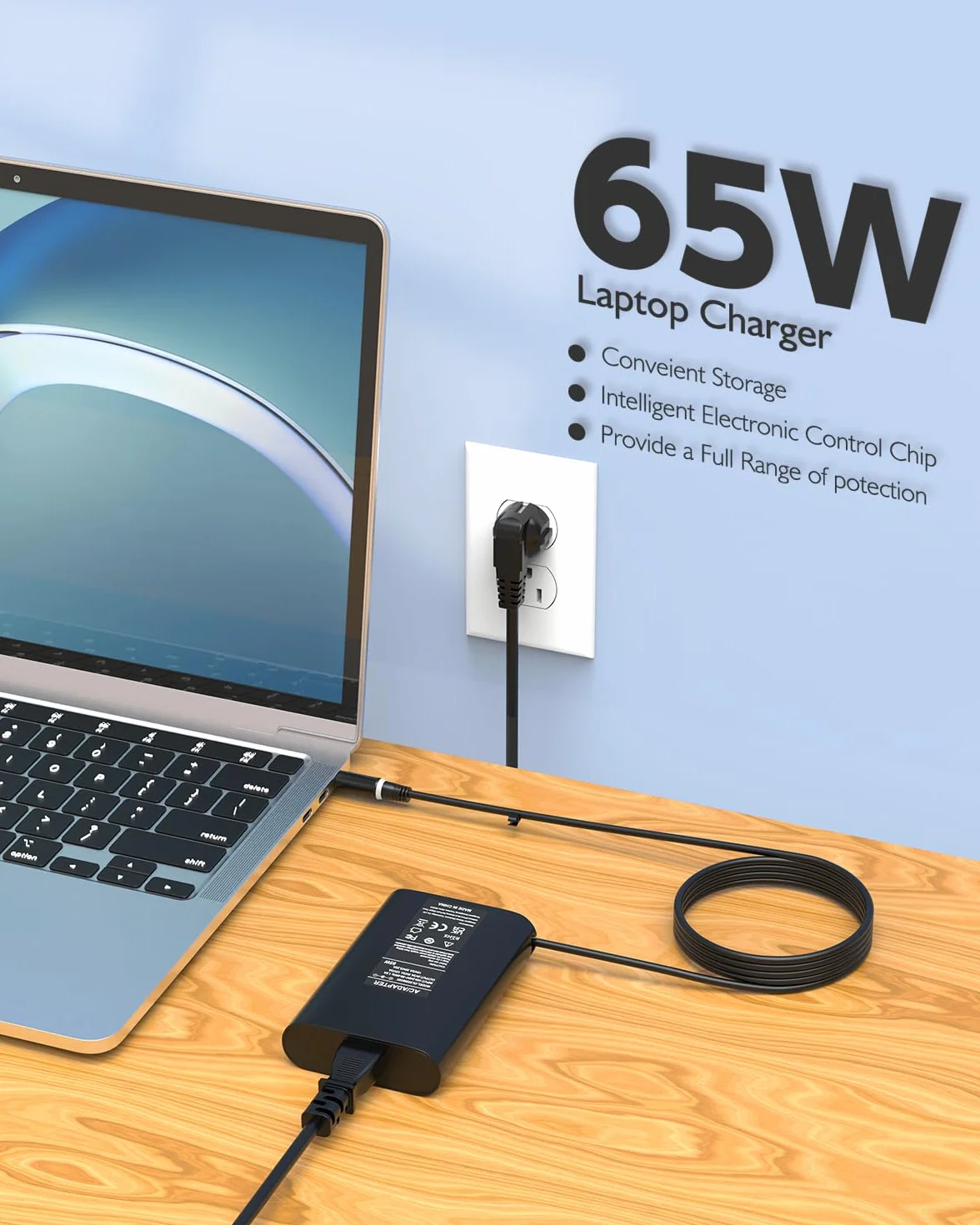 Alimentatore 65W Caricatore Compatibile con Dell Latitude 7490 7480 7290 7280 5590 5580 5490 5480 5290 5500 5400 E7470 E7450 E7440 E7250 E7240 E6440 E6430 E5470 E5450 E5440 Caricabatterie