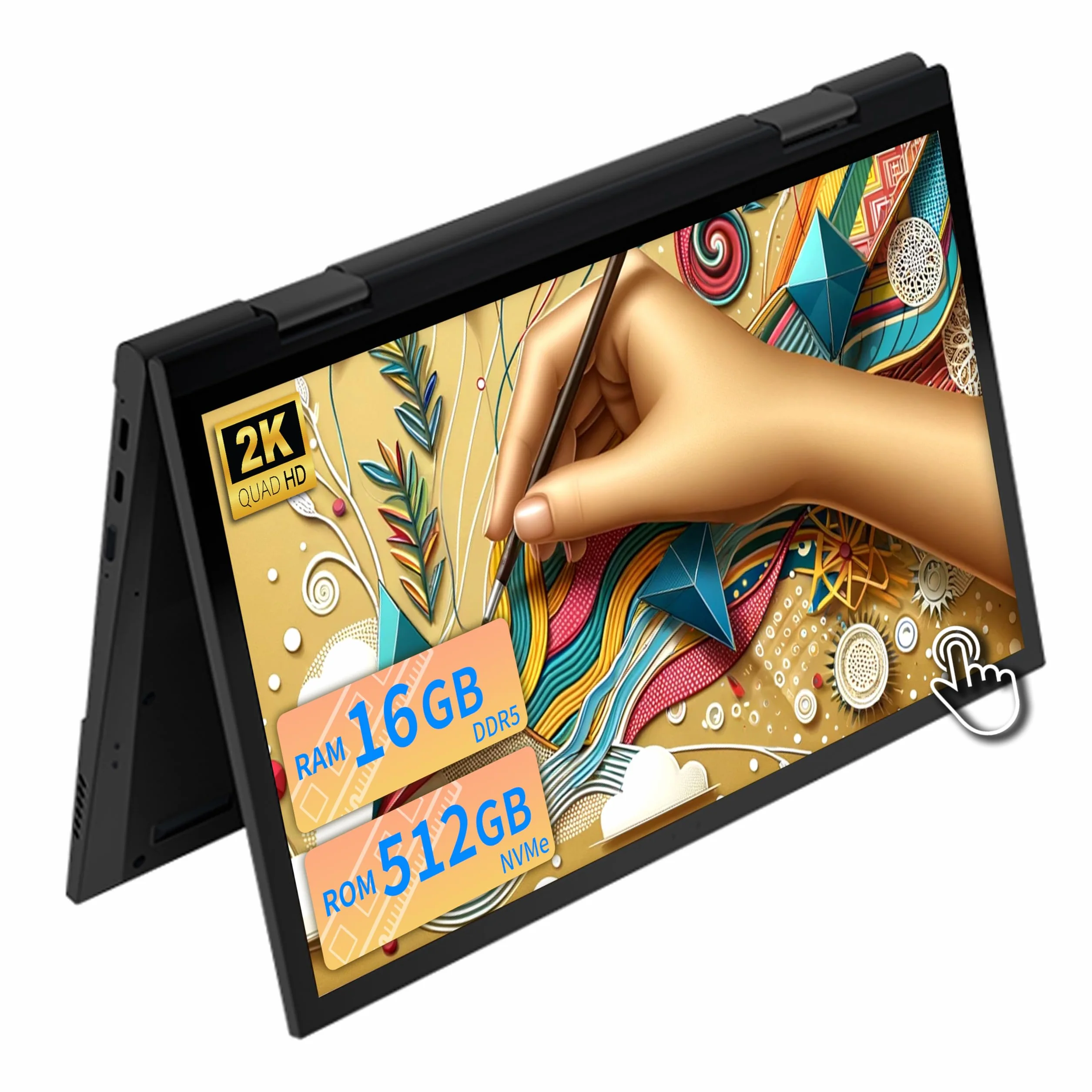 Amita Convertibile 2 in 1 11" FHD Touchscreen N95 16GB RAM 512GB SSD Grigio