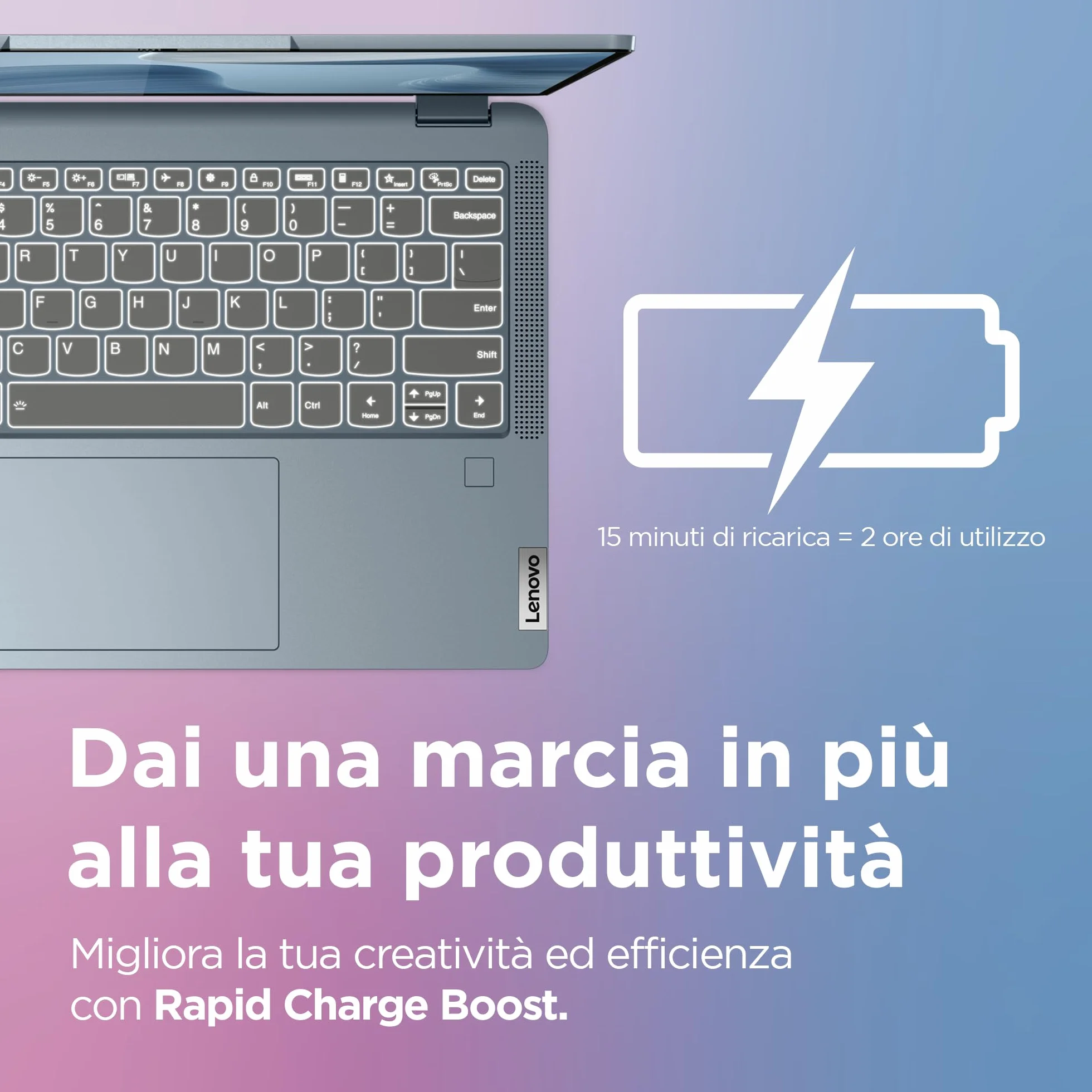Lenovo IdeaPad Flex 5 Notebook Convertibile Touch 14" WUXGA (1920x1200), Intel Core i3-1215U, RAM 8 GB, 256 GB SSD, Grafica Integrata, WiFi 6, Windows 11 - Stone Blue Digital Pen INCLUSA