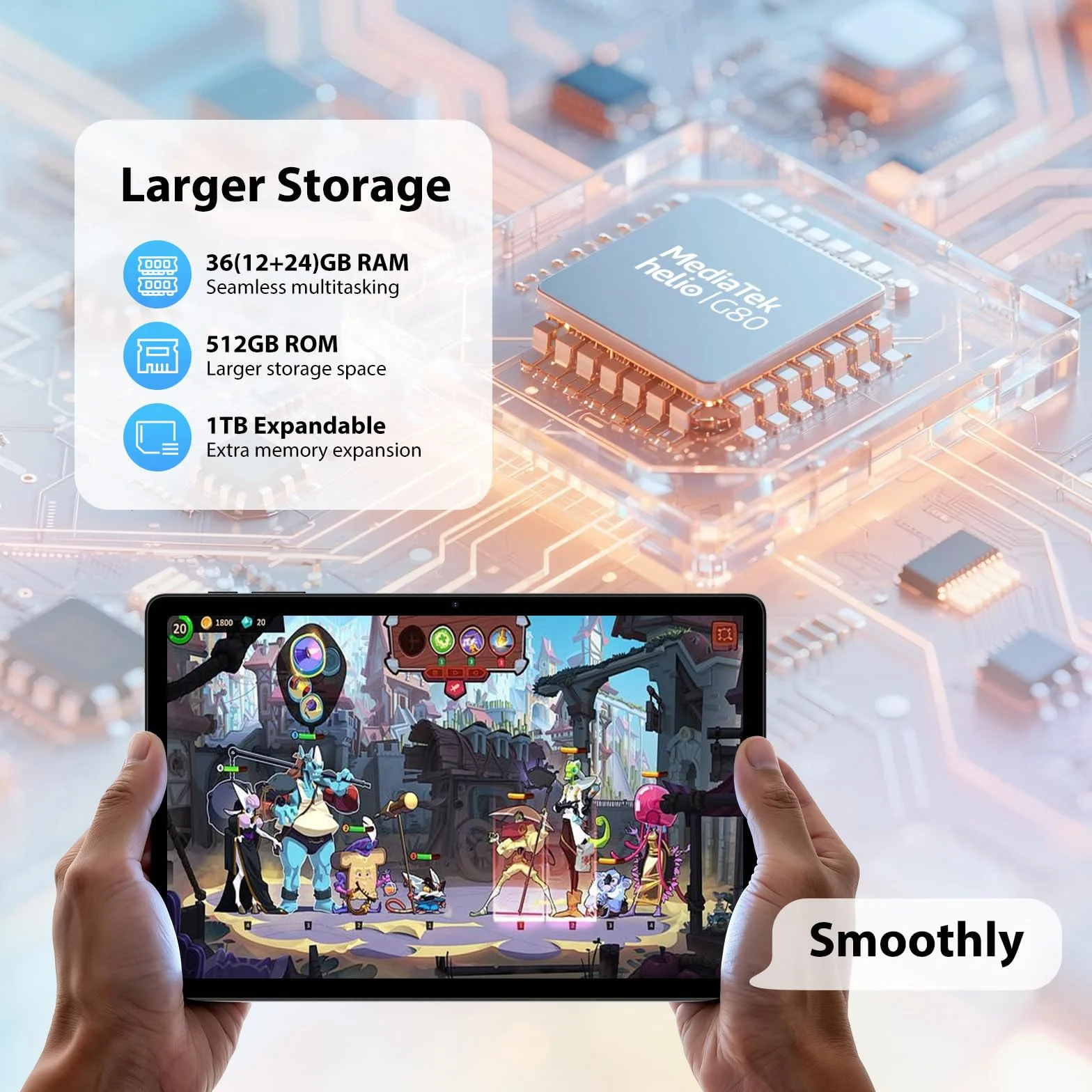 2025 2K Tablet 11 Pollici con Android 15, 36GB RAM+512GB ROM, 4G SIM LTE+5G WiFi, 2000 * 1200, Octa Core, 13MP+8MP, WidevineL1/9580mAh/BT5.0/OTG/GPS-Tablet in offerta con tastiera(Grigio)