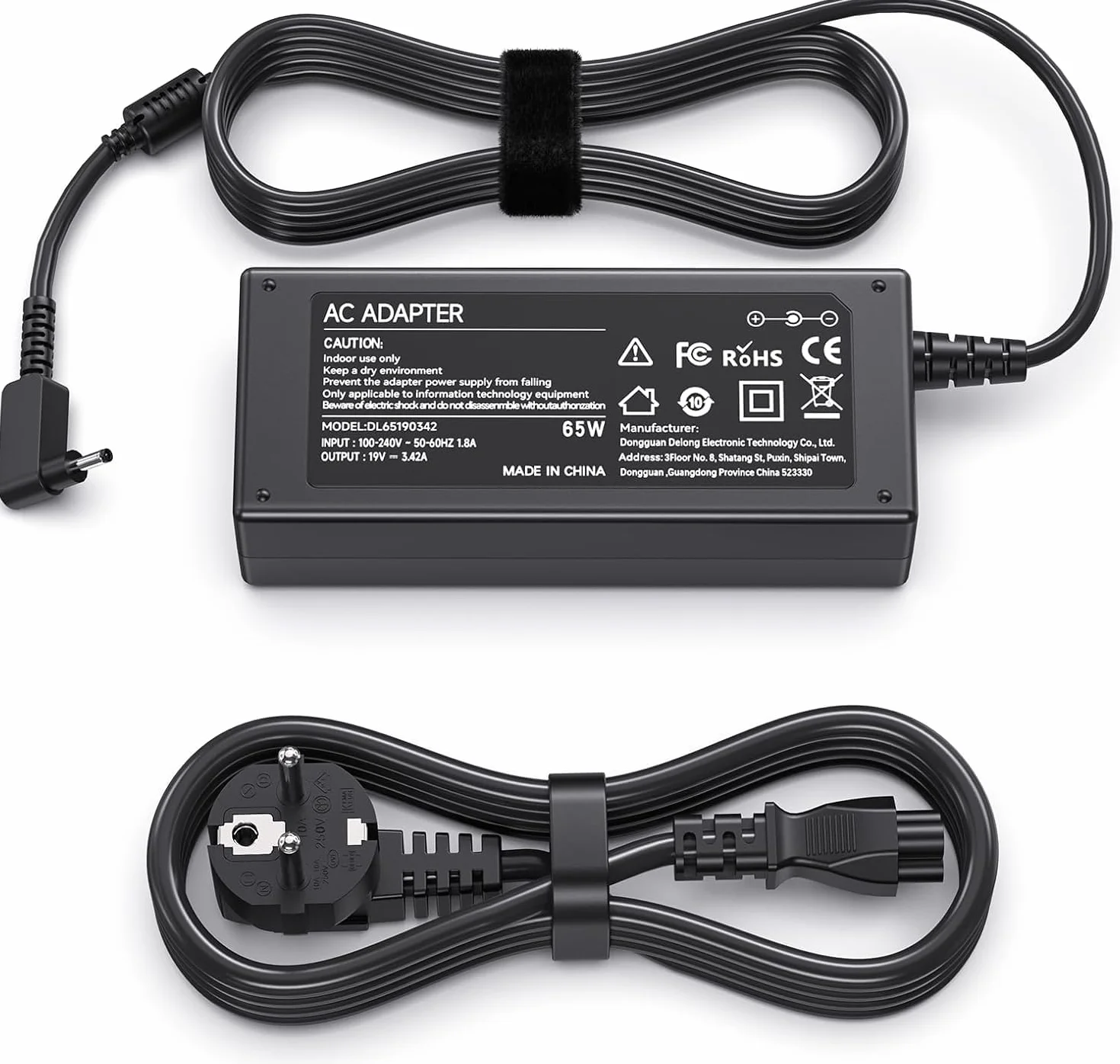 BIUBOTY Caricatore 65W laptop Compatible con Acer Aspire 1 3 5 Series A315 A515 A314 A317 A115/ Spin 1 3 5/ Swift 1 3/ A515-54 A515-55 A515-56 N20C5 N15Q8 N15Q9 N15Q10 N16P1 AC Adattatore 3.0 * 1.1mm