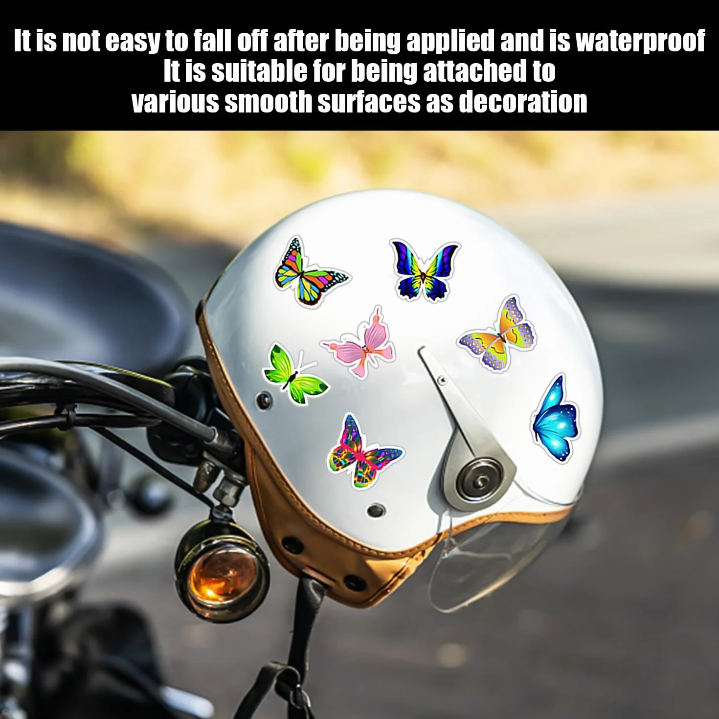 50 Adesivi a forma di farfalla per auto, adesivi grafite impermeabili, adatti per decorazione manuale fai-da-te, possono essere utilizzati per moto, skateboard, computer, bicchieri d'acqua