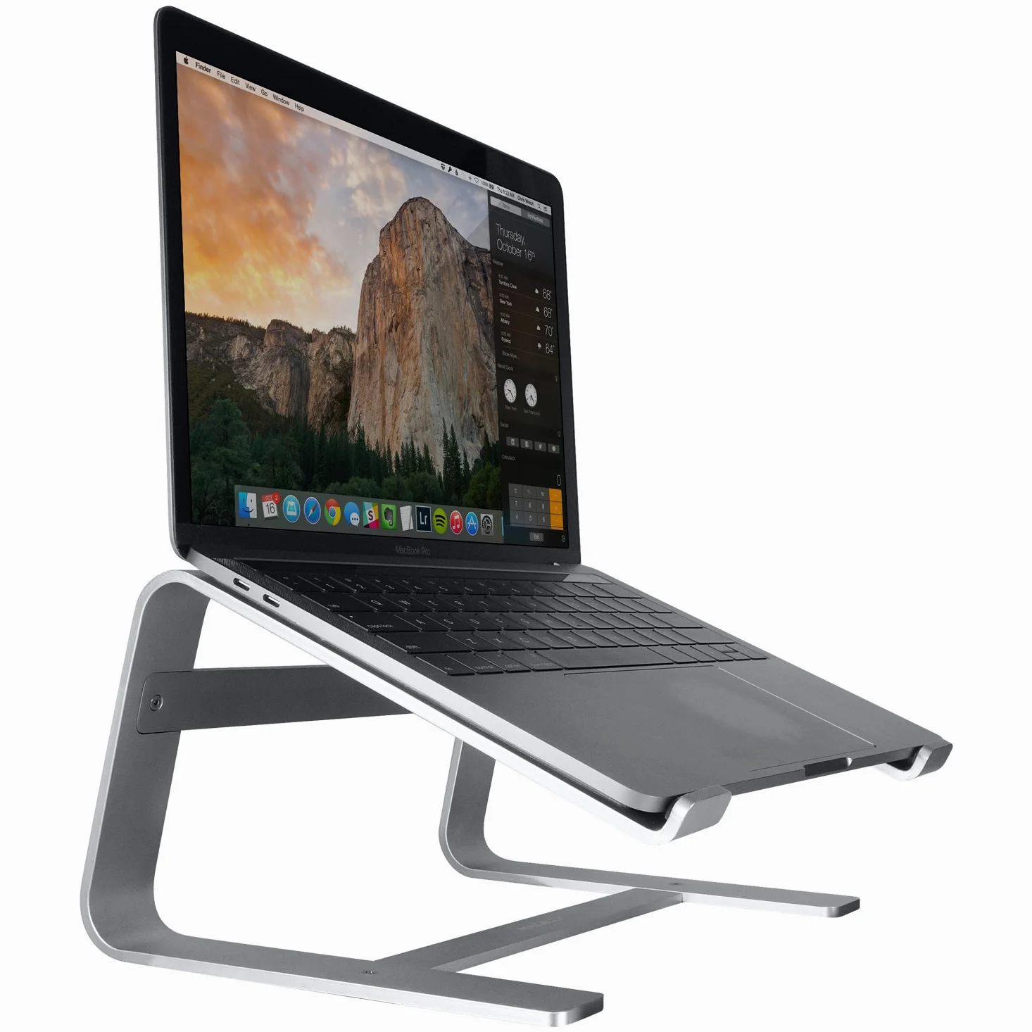 MacAlly Astand Aluminum di Supporto per Apple MacBook, MacBook Air, MacBook PRO e Qualsiasi di tra 25,4 cm e 43,2 cm Grigio Space Gray