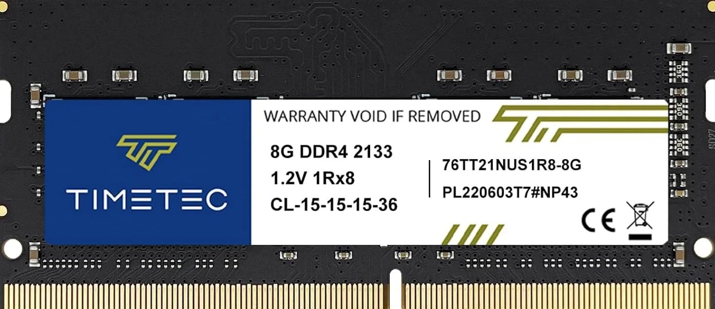 Timetec 8GB DDR4 2133MHz (PC4-2133P) PC4-17000 SODIMM RAM per laptop, mini PC e computer All-in-One – Non-ECC Unbuffered, 260 pin, 1,2V CL15 modulo di memoria