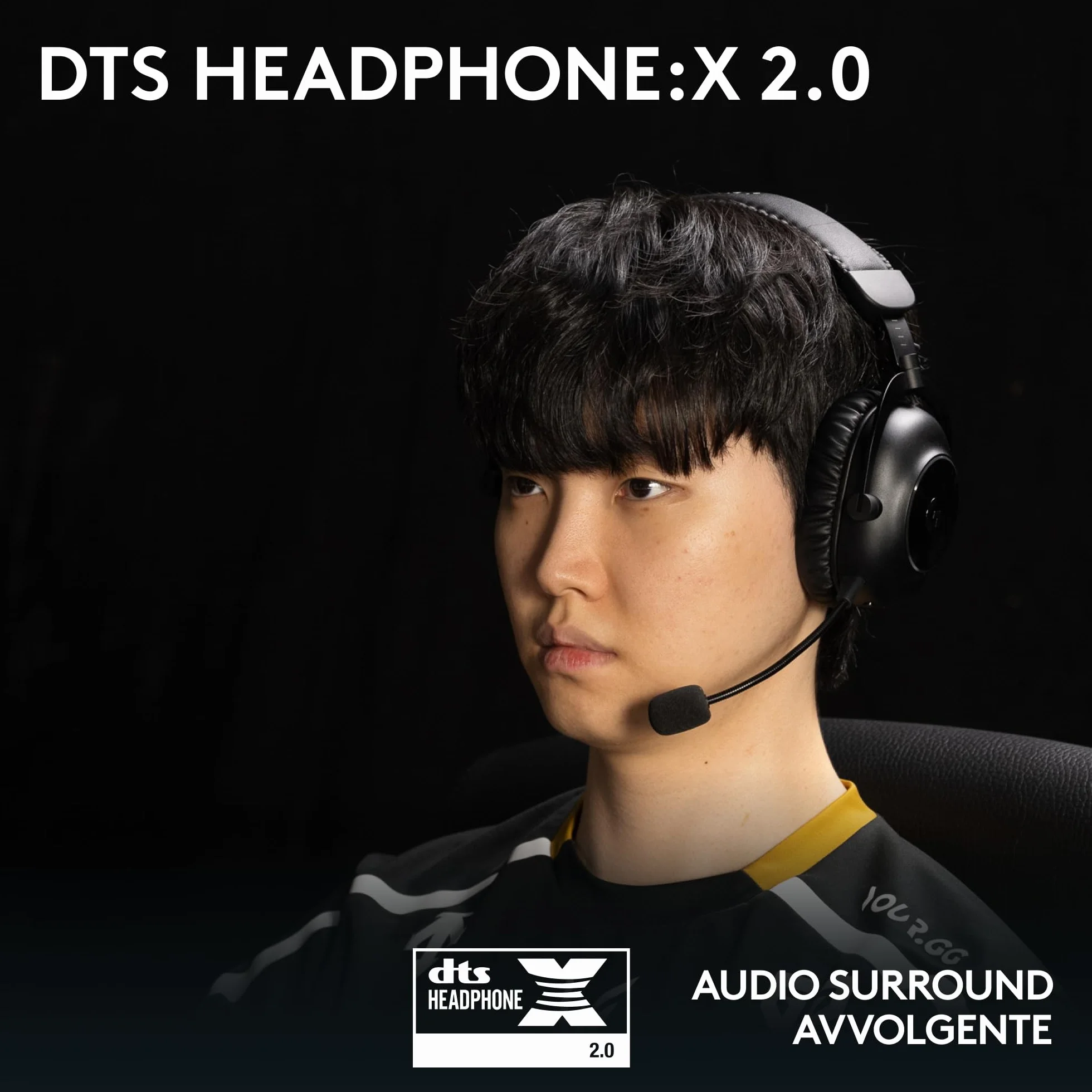 Logitech G PRO X 2 LIGHTSPEED Cuffie gaming wireless, Microfono a braccio rimovibile,Driver Grafene 50mm, DTS:Headphone X 2.0 —Surround 7.1,Bluetooth/USB/3,5mm Aux, PC, PS5, PS4,Nintendo Switch - Nero