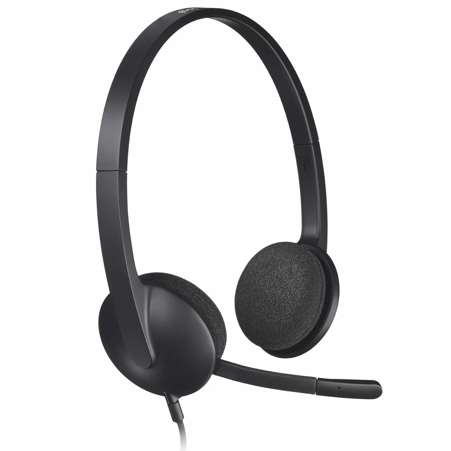 Logitech H340 Cuffie Cablate per Computer, Cuffie Stereo con Microfono e Audio Digitale, ‎Cancellazione Rumore, USB, PC/Mac/Laptop/Chromebook - Nero