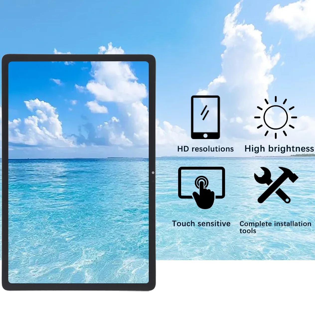 Schermo LCD di ricambio per Lenovo Tab M11 TB330FU (nero, 11 pollici)