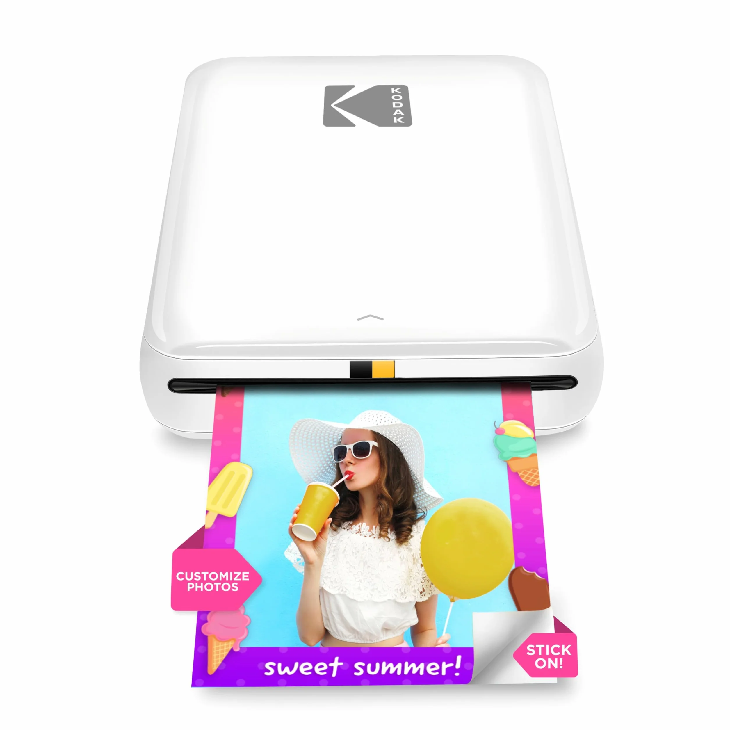 KODAK Step Mini Stampante Fotografica Istantanea Wireless Zink 2x3" (5,1x7,5 cm) Bianco