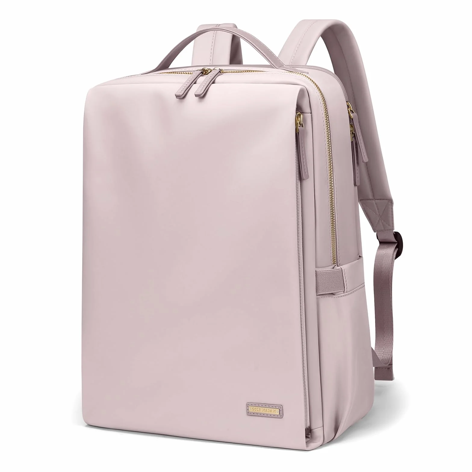 Zaino per Laptop da Donna 15,6 Pollici Elegante Approvato Compagnia Aerea Multifunzionale Grigio Rosato