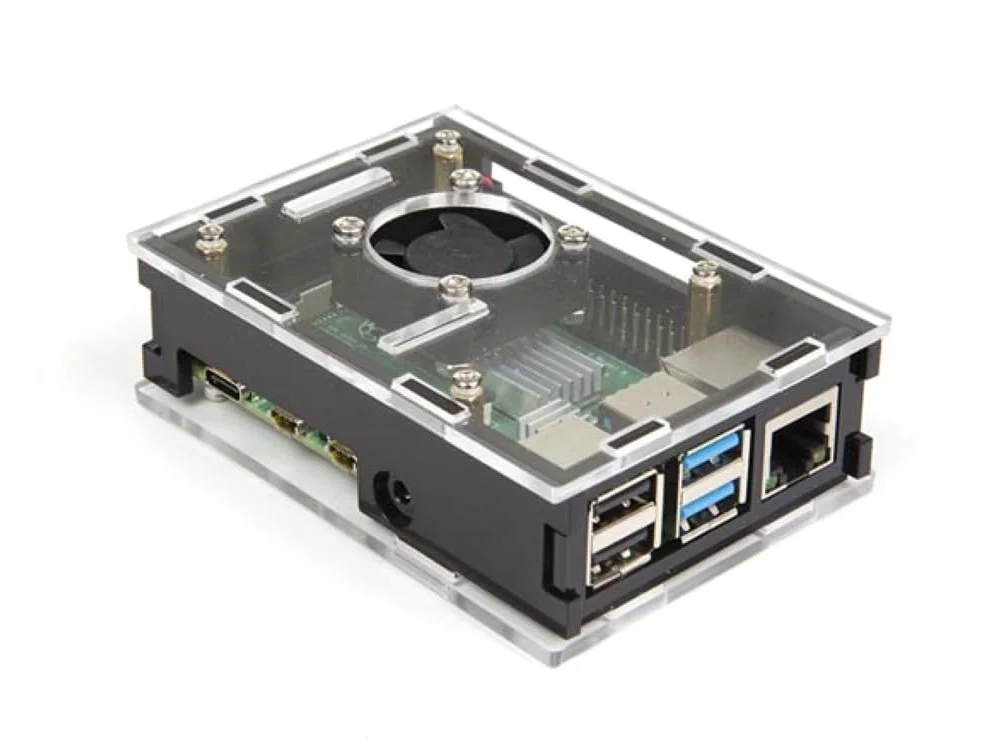 Whadda Starter kit Raspberry Pi 4 (4 GB) con custodia di raffreddamento, set completo per progetti Raspberry Pi 4 con MicroSD da 32 GB, Gigabit Ethernet, HDMI 4K, Bluetooth 5.0 e supporto PoE, impara