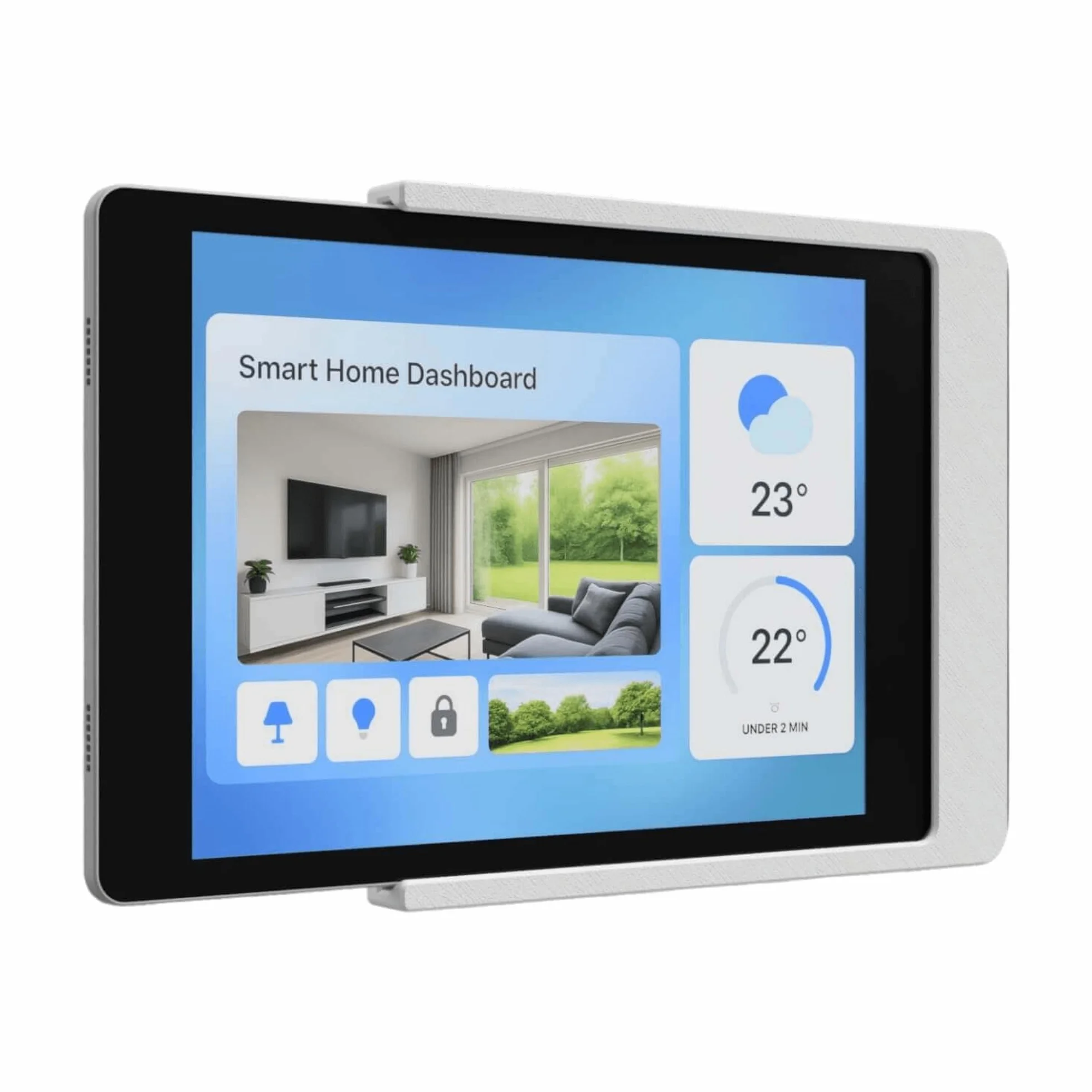 Supporto Tablet da Parete per iPad 7/8/9 Generation 10,2 Pollici - Supporto Estraibile Ultra Sottile per Smart Home - Bianco
