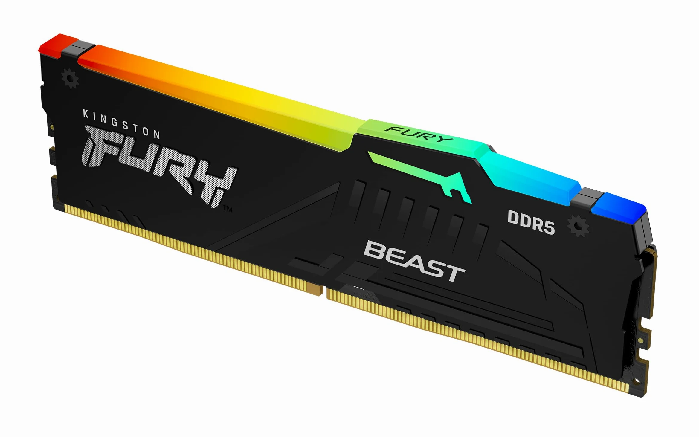 Kingston FURY Beast Nero RGB 16GB 6400MT/s DDR5 CL32 DIMM Memoria Gaming per Computer Fissi Modulo Singolo AMD EXPO/ Intel XMP - KF564C32BBEA-16