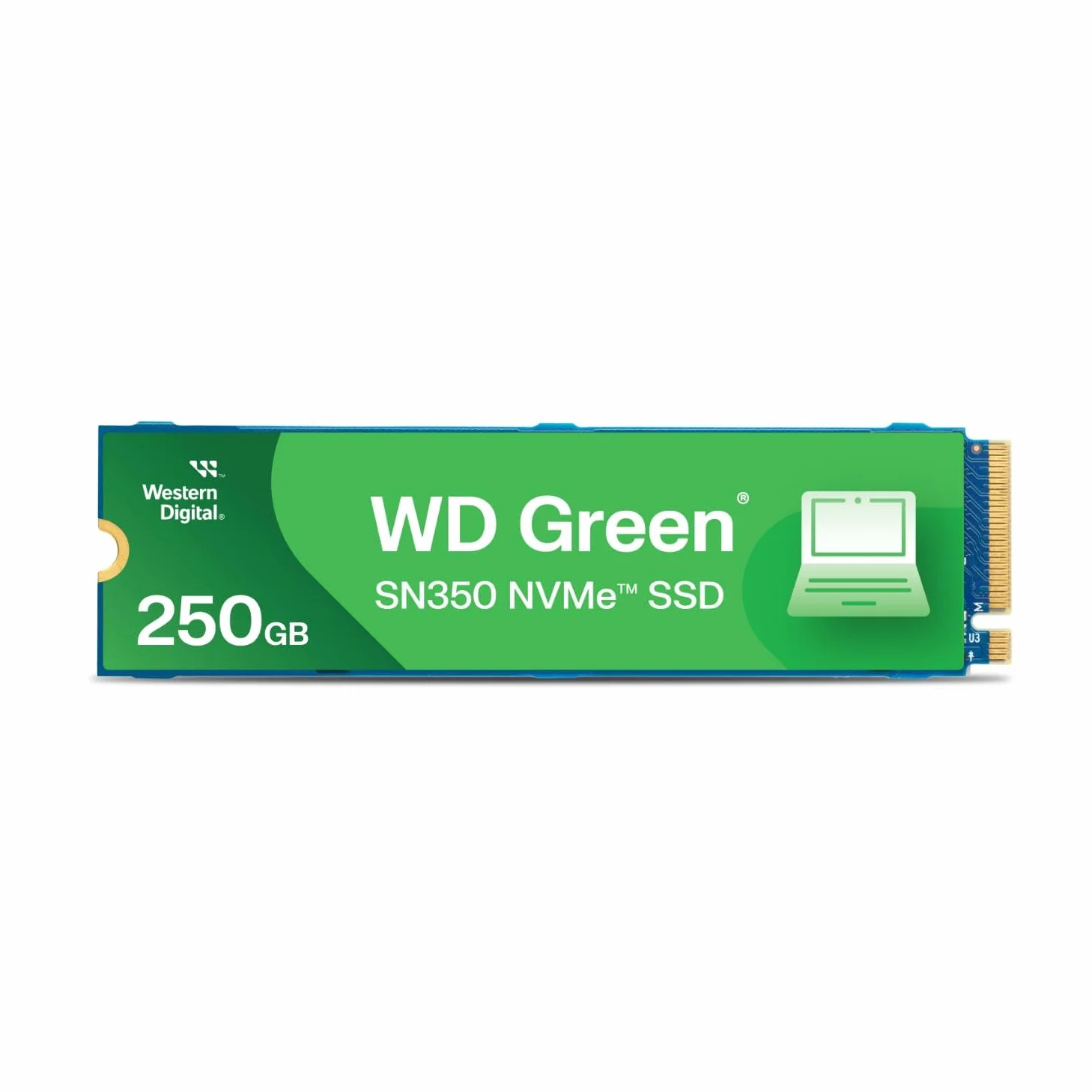 Western Digital WD Green SN350 NVMe - Unità SSD interna a stato solido da 250 GB - Gen3 PCIe, M.2 2280, fino a 2.400 MB/s - WDS250G2G0C