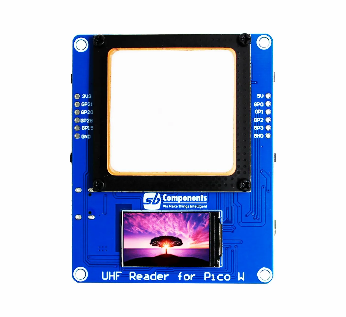 Lettore RFID UHF ad altissima frequenza basato su Raspberry Pi Pico W, lettore RFID compatto a basso consumo energetico con display TFT da 1,14", scheda RFID RPi Pico W per leggere e scrivere UHF