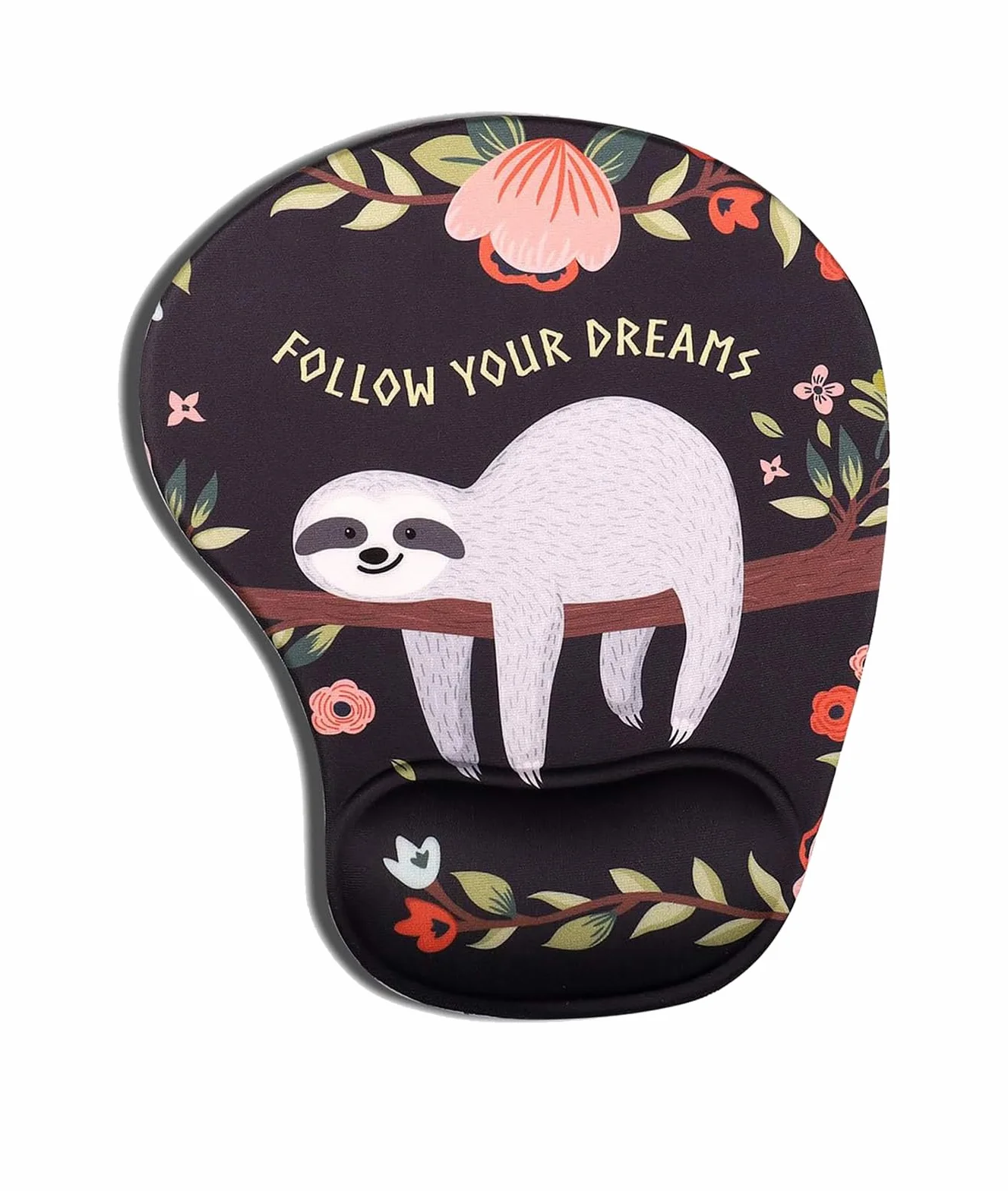 ELLENNE Mousepad con Cuscino in Gel Ergonomico Poggiapolso Antiscivolo Lavabile per Ufficio Gaming Notebook