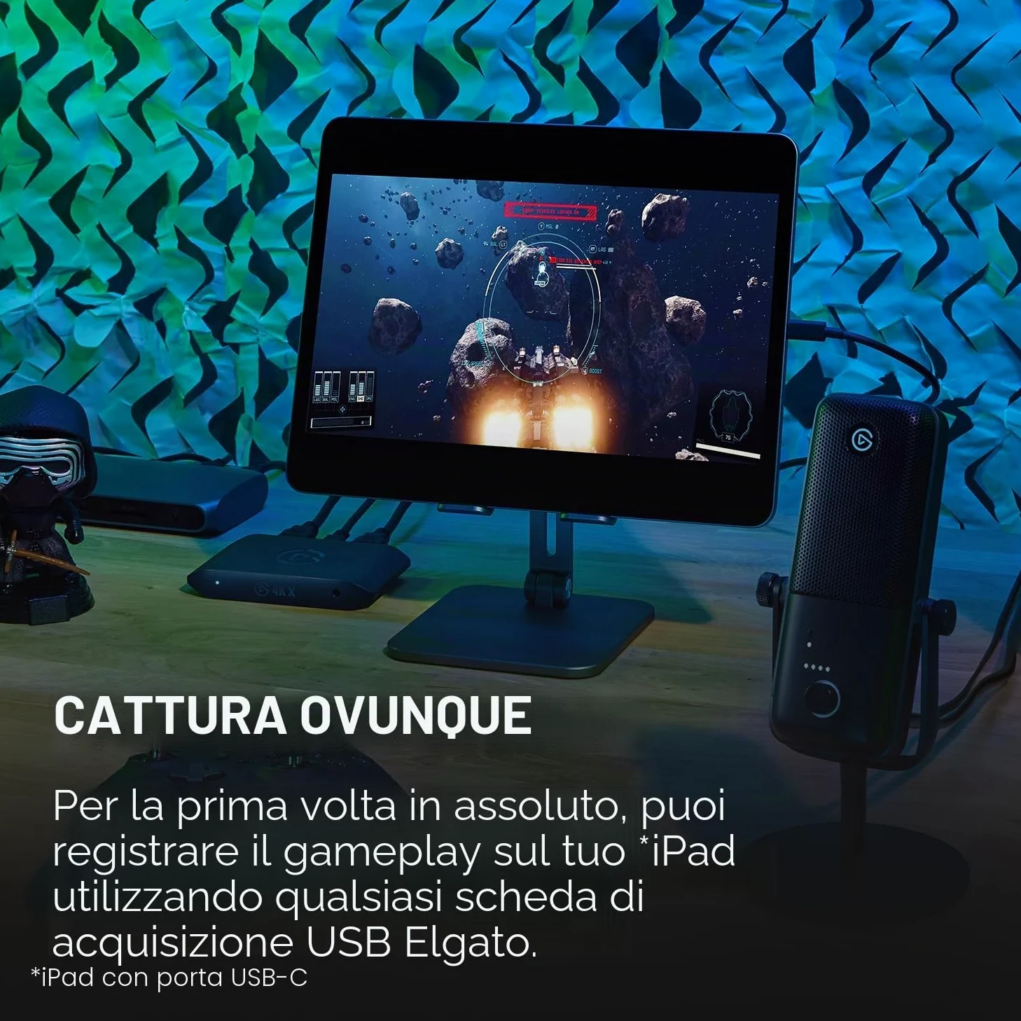 Elgato 4K X - Cattura 4K144 con Latenza Ultra-Bassa su PS5|Pro, Xbox Series X|S, Nintendo Switch 2, OBS e Altro, HDMI 2.1, VRR, HDR10, USB 3.2 Gen 2, per Streaming, Compatibile con PC|Mac|iPad | Password VRR, HDR10, acquisizione fino a 1080p240, USB 3.2 G