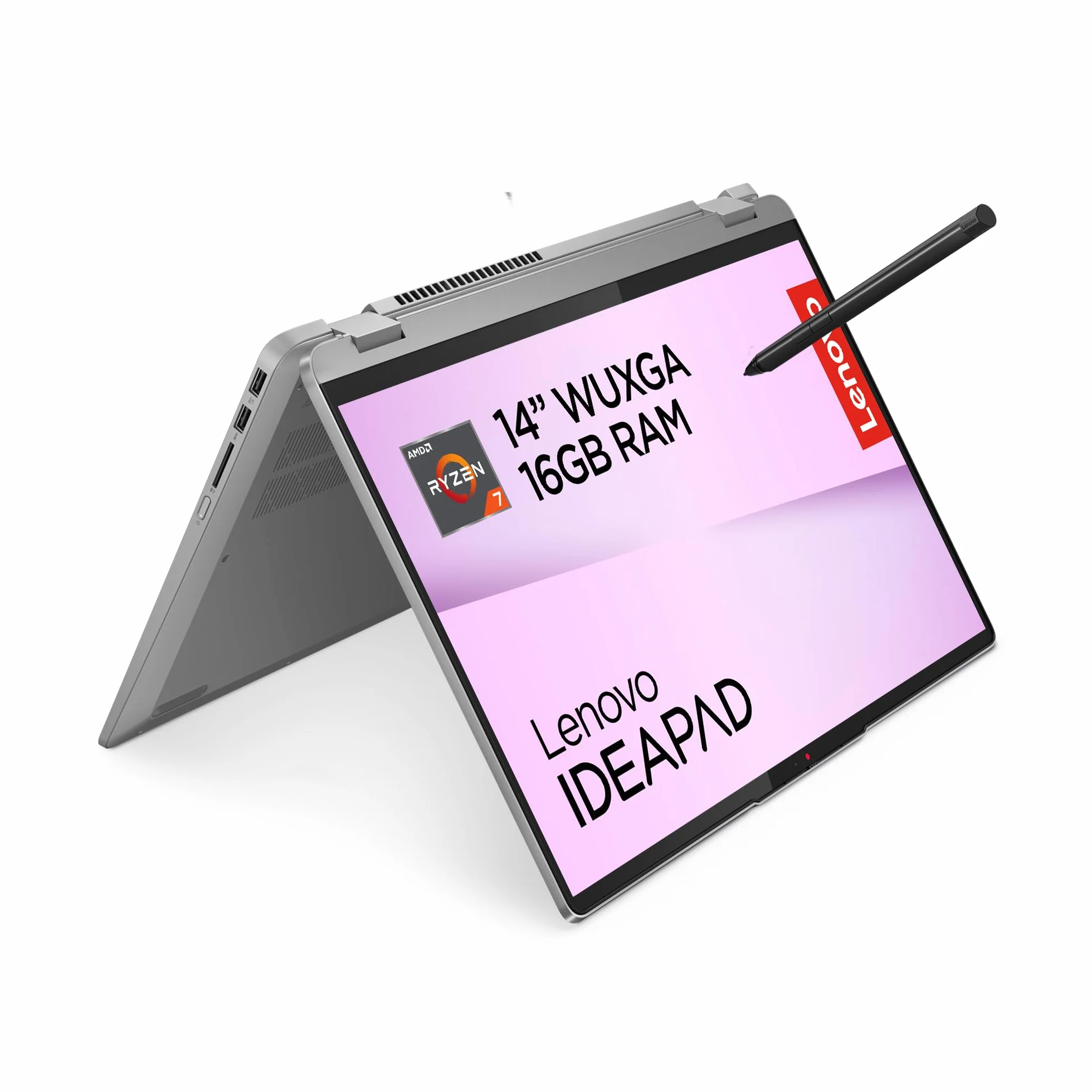 Lenovo IdeaPad Flex 5 Notebook AMD Ryzen 7 7730U 16GB RAM 512GB SSD 14" Touch WUXGA IPS Windows 11 Home Tastiera italiana Digital Pen Arctic Grey