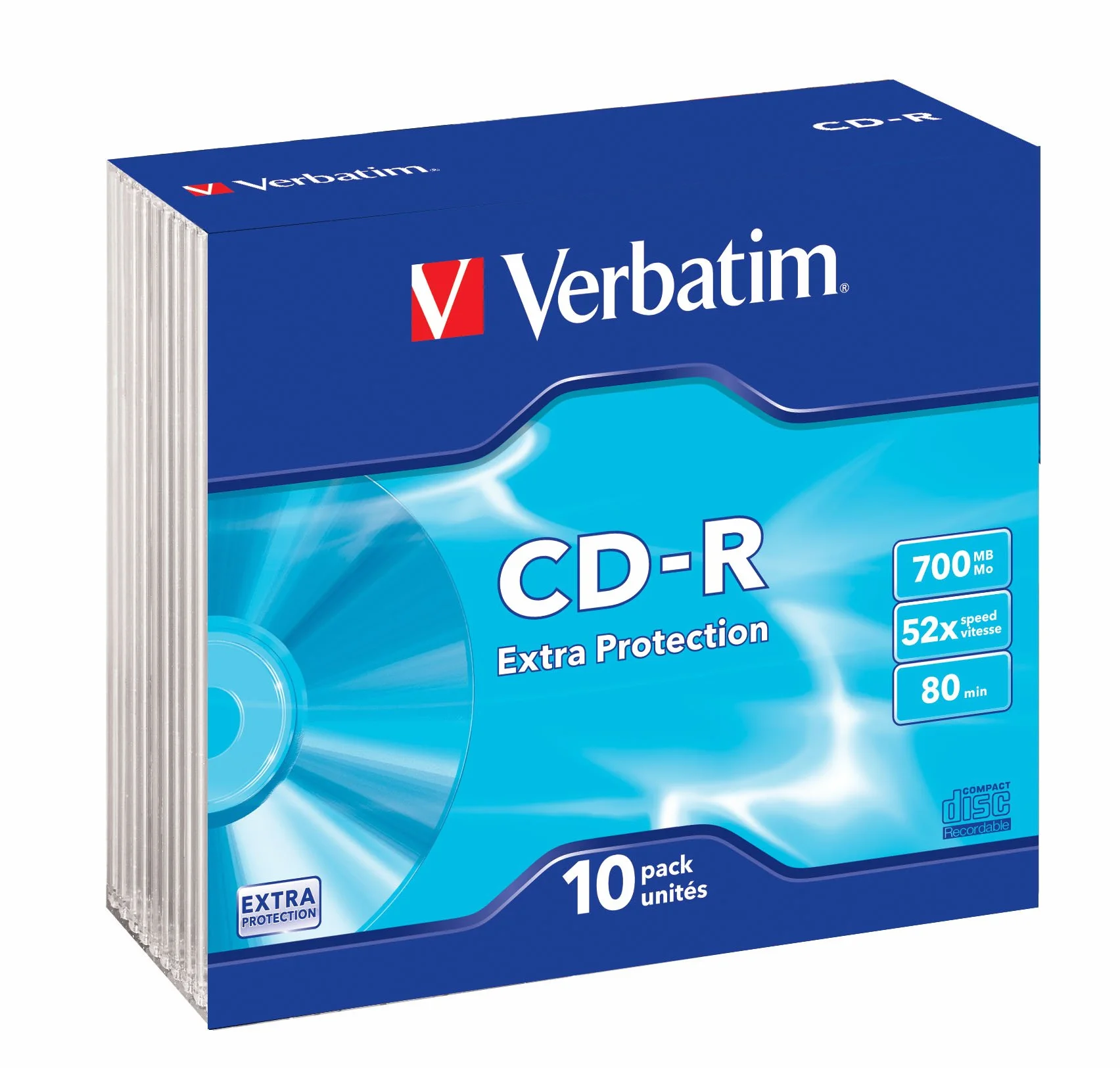 Verbatim CD-R 80 700MB - Confezione da 10