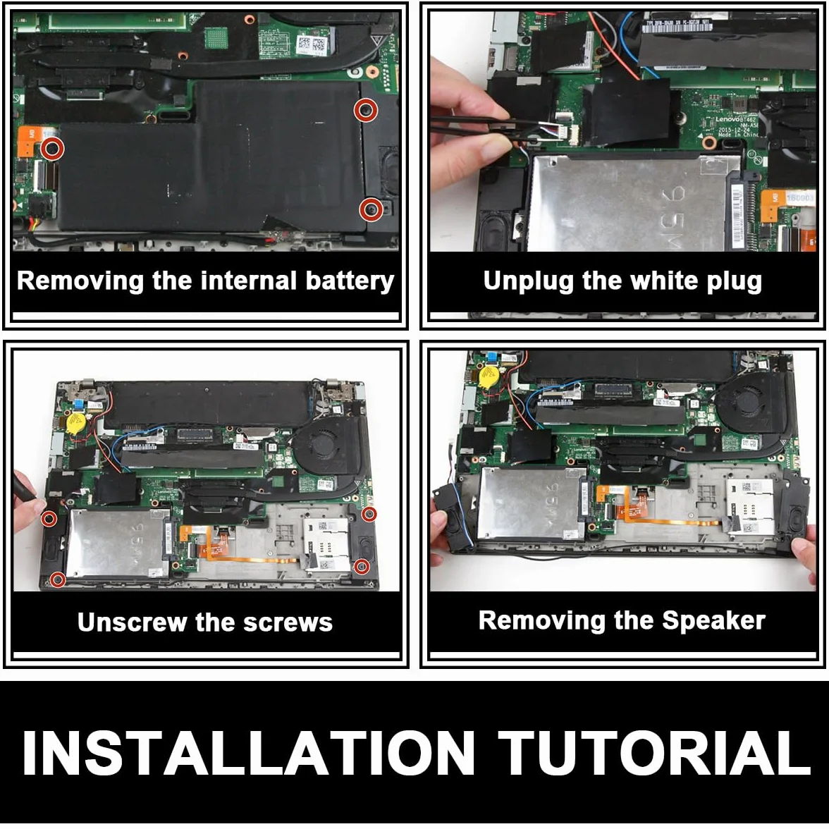 Altoparlante Interno per Laptop per Lenovo Thinkpad T460S 20F9 20FA T470S 20HF 20HG, Altoparlanti integrati Sinistro e Destro PK23000N2Y0 PK23000N2N0 00JT988 Audio HiFi