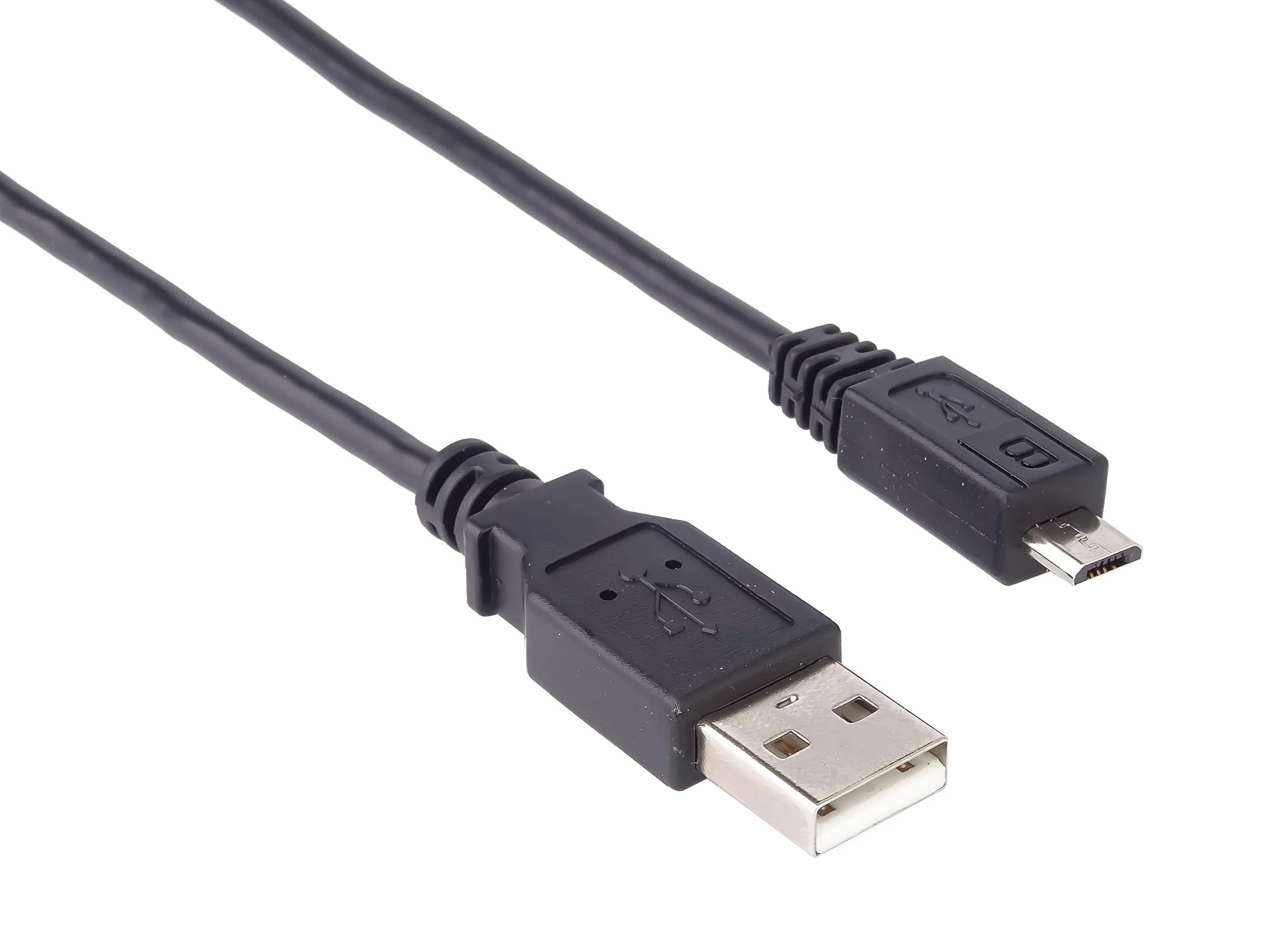 PremiumCord Kabel Połączeniowy USB Micro USB 2m, Typ A Męski do Typ Micro B Męski, Kabel Danych 480 Mbit/s, Czarny
