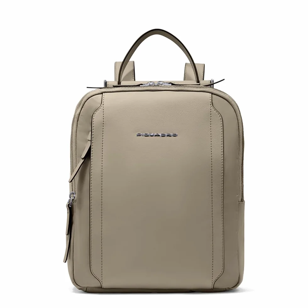 PIQUADRO Zaino donna porta iPad Donna pelle e tessuto sabbia