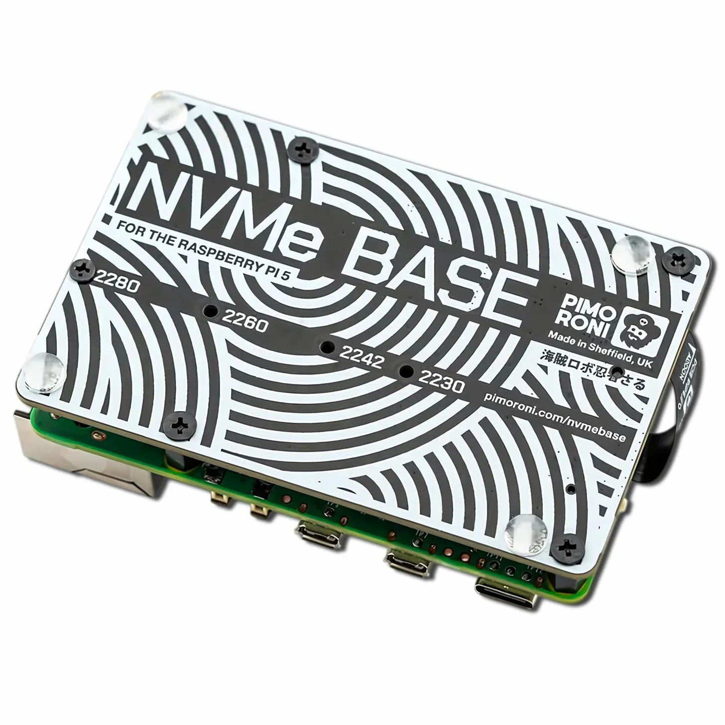 Base NVMe per Raspberry Pi 5 M.2 HAT PCIe scheda di estensione (M.2 2230 a 2280 supportata) PIM699