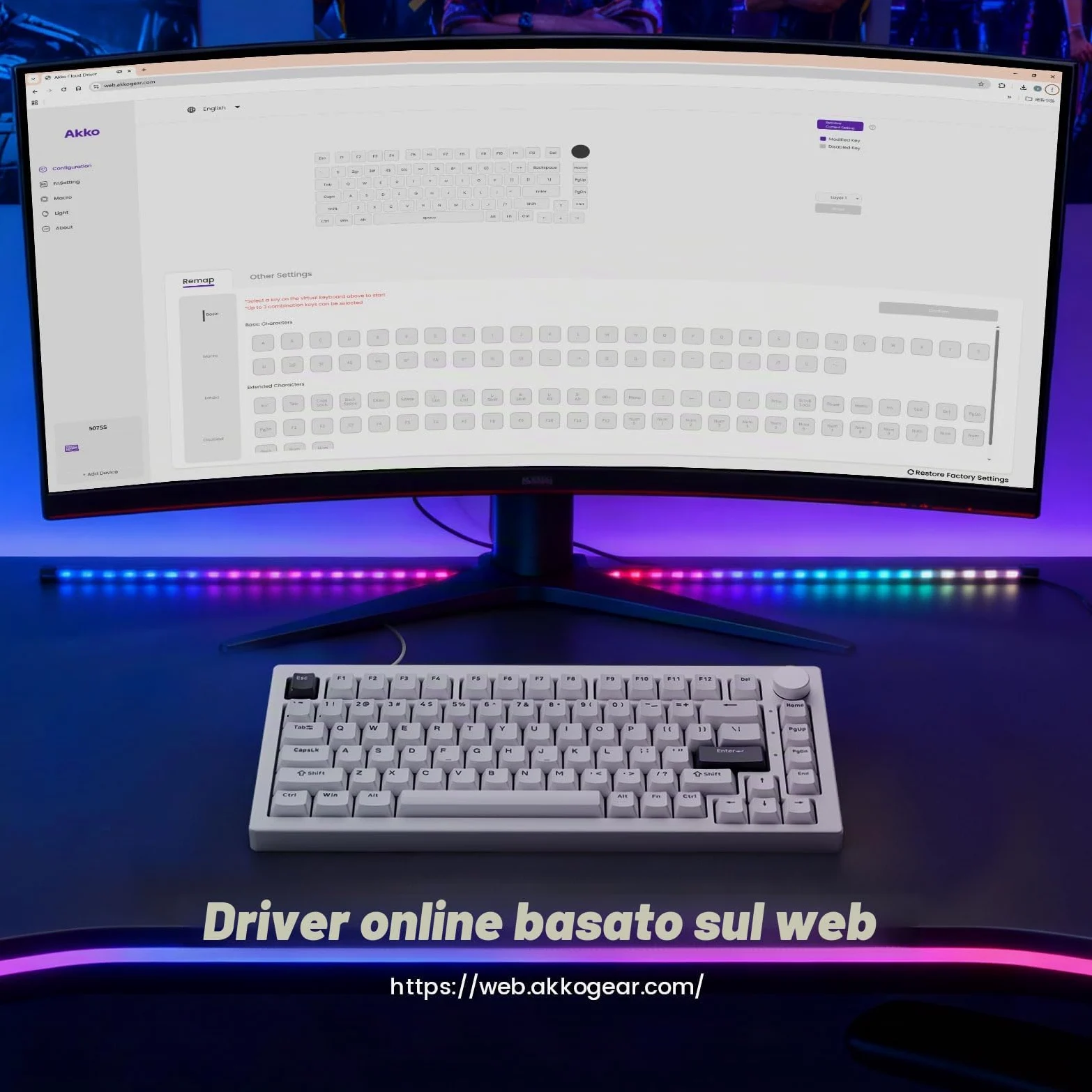 Akko 5075 V3 Tastiera Meccanica 75% Gasket RGB Hot Swap | Layout QWERTY, RGB Programmabile, Switch Frost Pink per Build Custom, Ufficio e Gaming (Nero su Bianco)