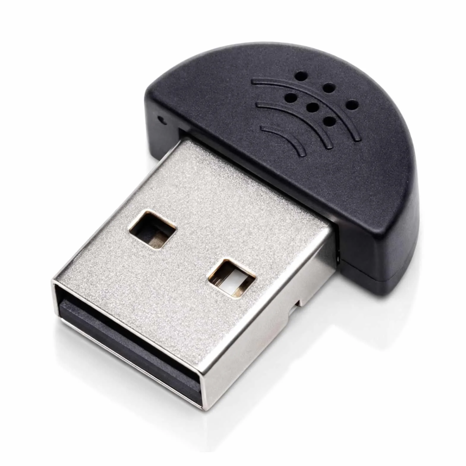 1 microfono USB 2.0 portatile, microfono vocale, audio MIC, adattatore per computer PC, nero