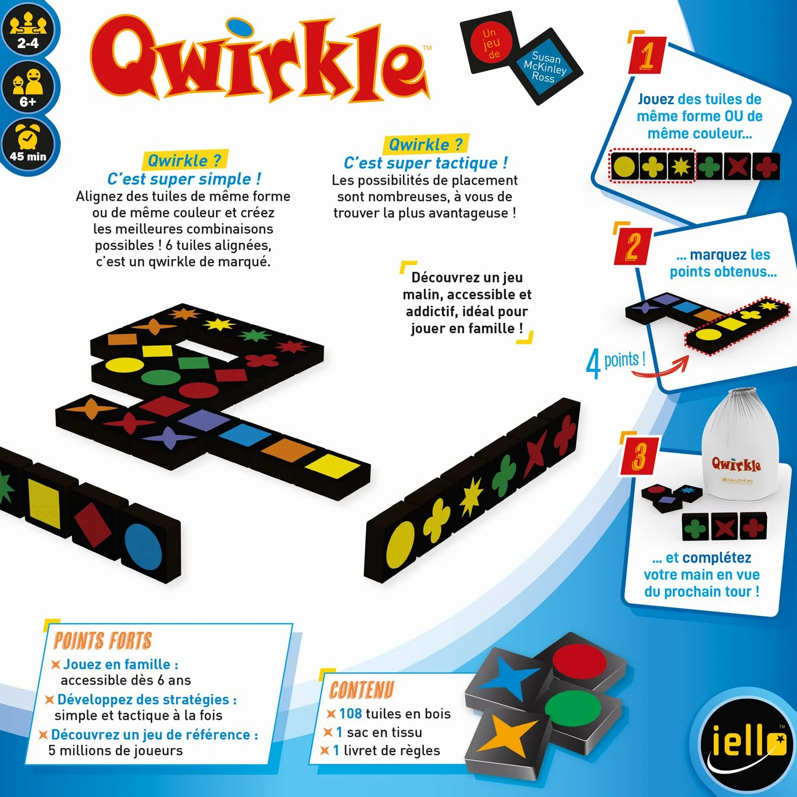 Jeu d'ambiance Iello Qwirkle Nouvelle Edition
