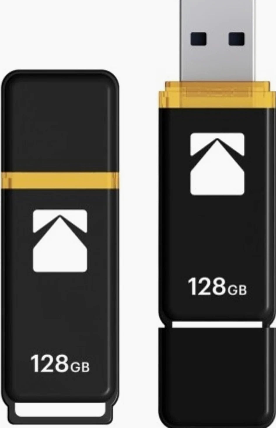 Kodak Classic K100 - Chiavetta USB 3.2 Gen 1 da 128 GB, con velocità di lettura fino a 20 MB al secondo e velocità di scrittura fino a 10 MB al secondo (confezione da 5)
