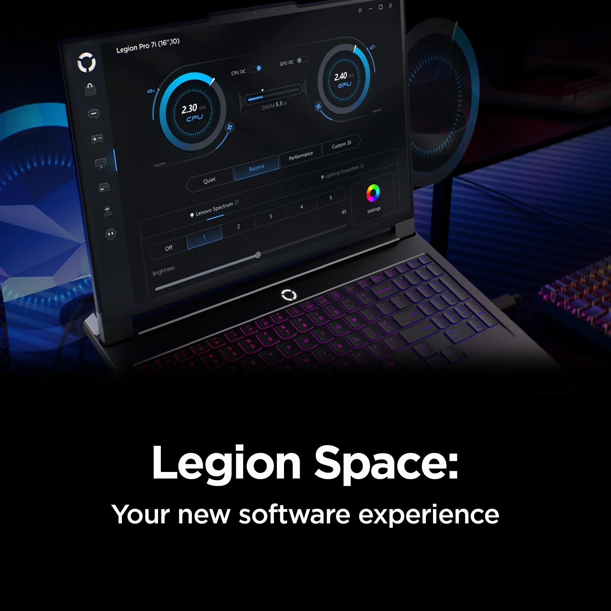 Lenovo Legion Pro 7i – Notebook da Gaming con Intelligenza Artificiale – Intel® Core Ultra 7 255HX – Display OLED WQXGA PureSight da 16" – 240Hz – NVIDIA® GeForce RTX™ 5070 Ti – Memoria 32GB