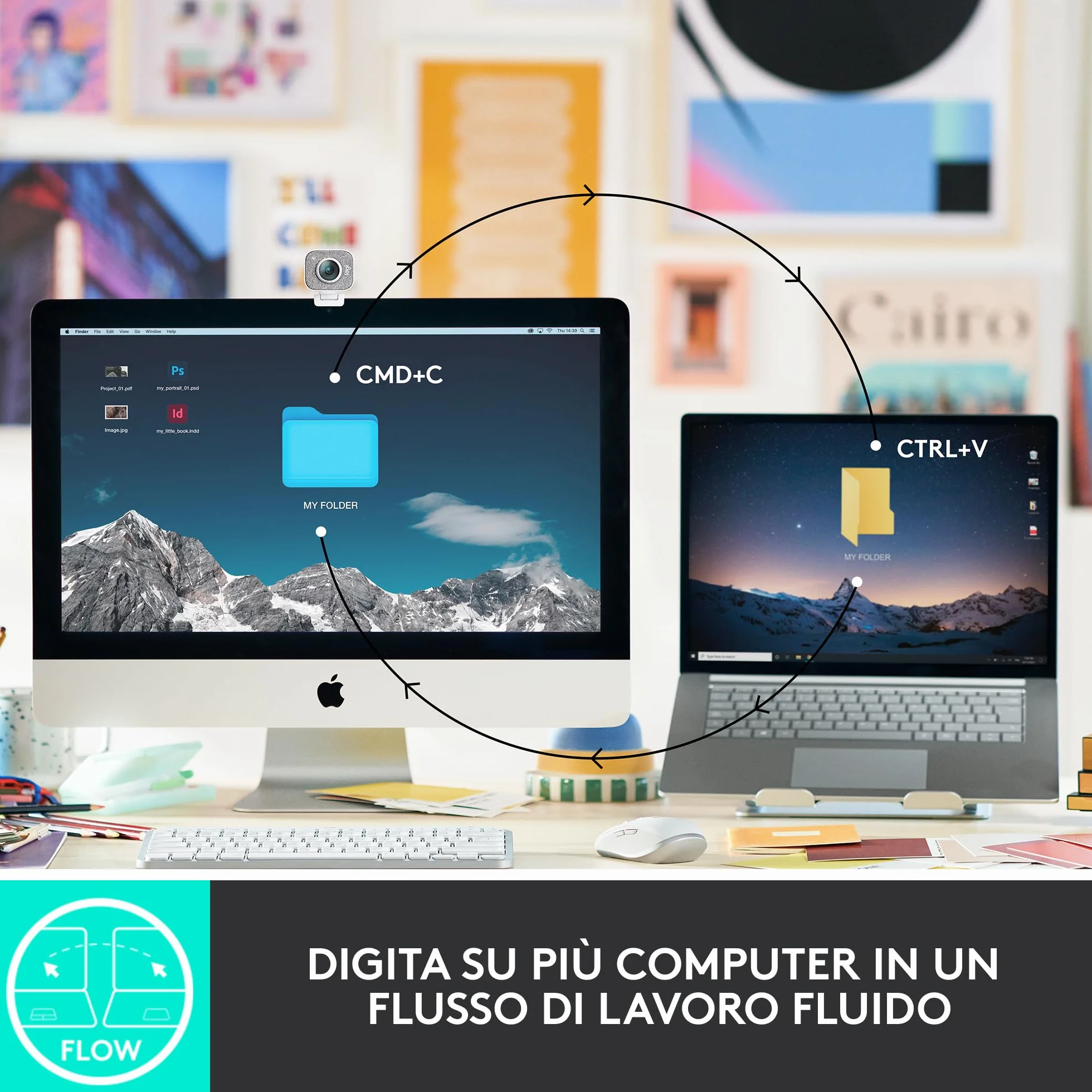 Logitech MX Keys Mini Tastiera Illuminata Wireless, Minimal, Compatta, Bluetooth, Retroilluminata, USB-C, Compatibile con Apple macOS, iOS, Windows, Linux, Android, in Metallo, ITA QWERTY - Grafite