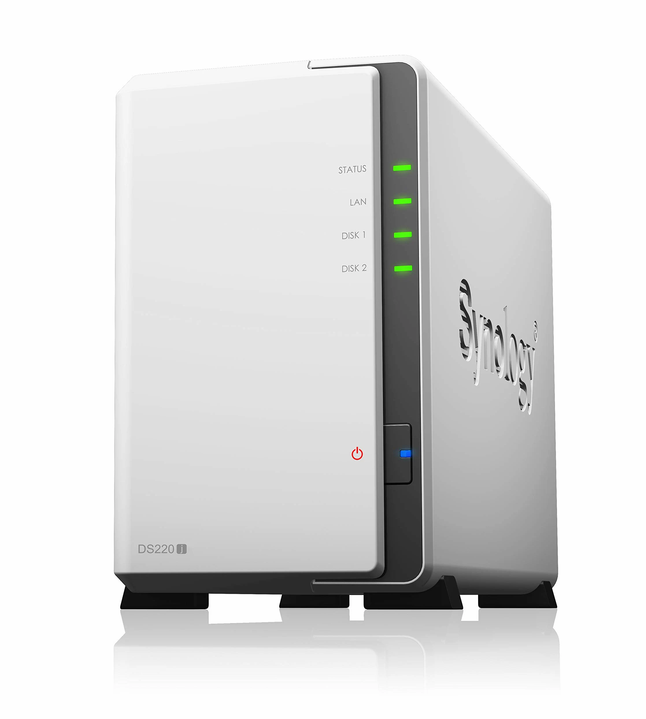 Synology DS220j 16 TB 2 Bay Desktop NAS | Installato con 2 unità IronWolf Seagate da 8 TB