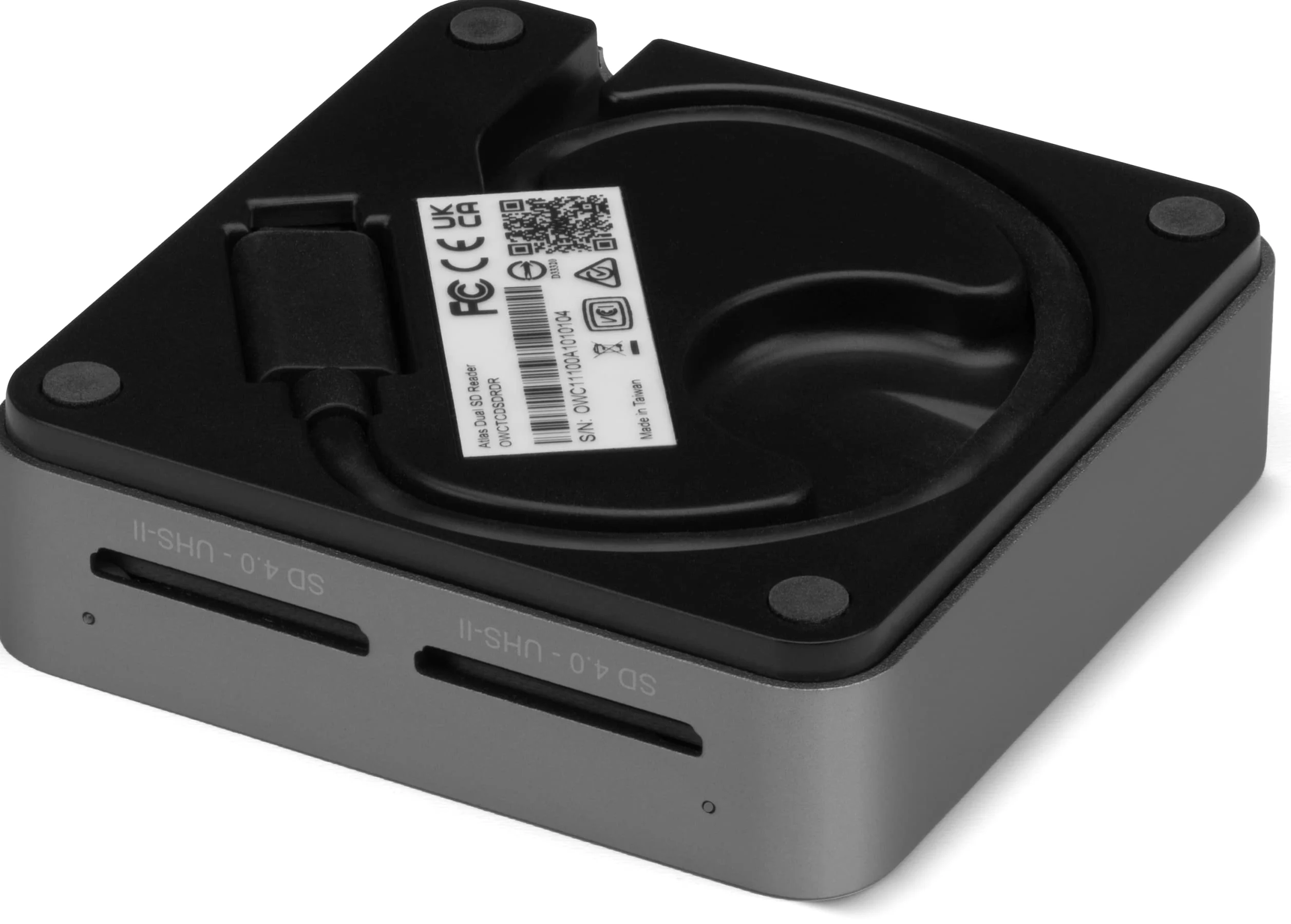 OWC Atlas Dual SD Card Reader, USB-C Dual-Slot SDXC UHS-II Card Reader, (OWCTCDSDRDR)