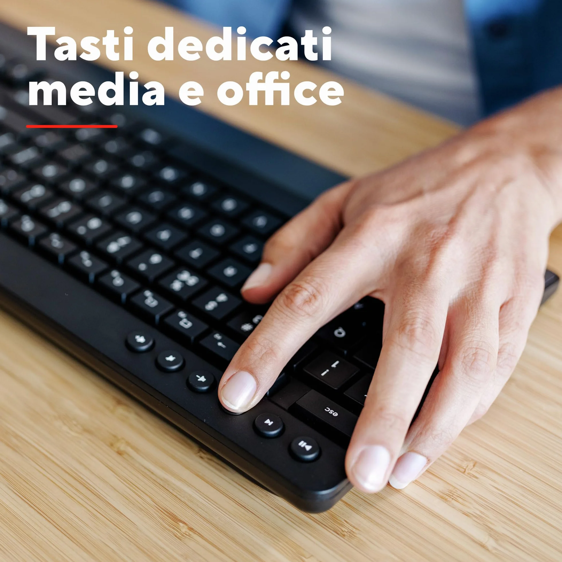 Trust Trezo Tastiera e Mouse Wireless, Layout Italiano QWERTY, Design Sostenibile, Combo Silenzioso e Ergonomico, Durata Batteria 48 Mesi, 2.4 GHz, Ricevitore USB, Resistenza ai Liquidi, PC, Laptop