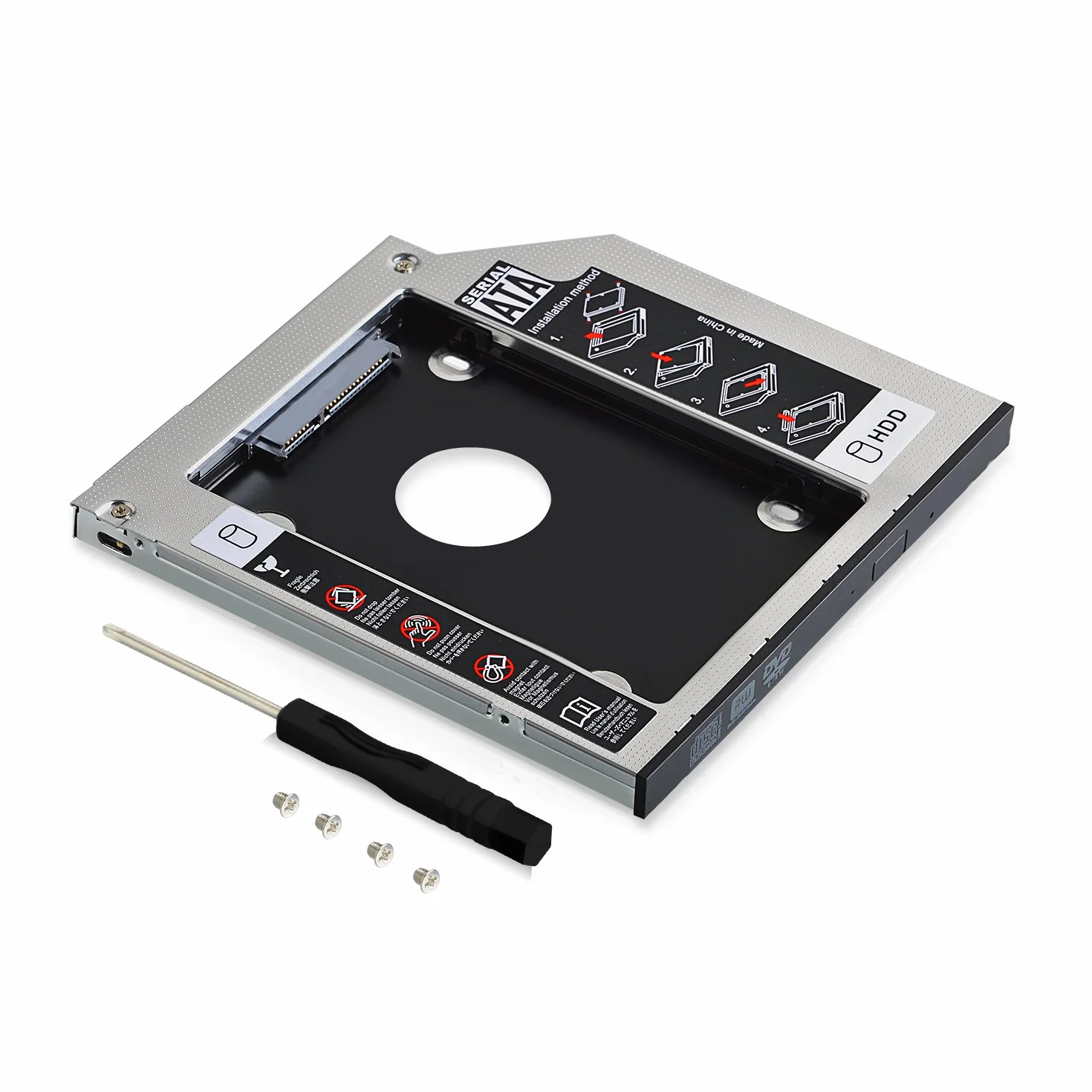 2nd 2.5'' HDD SSD Caddy SATA adattatore per tutti i Notebook Laptop 9.5 mm Hard Disk con SATA Drive compatibile con HP Dell Acer ASUS Lenovo