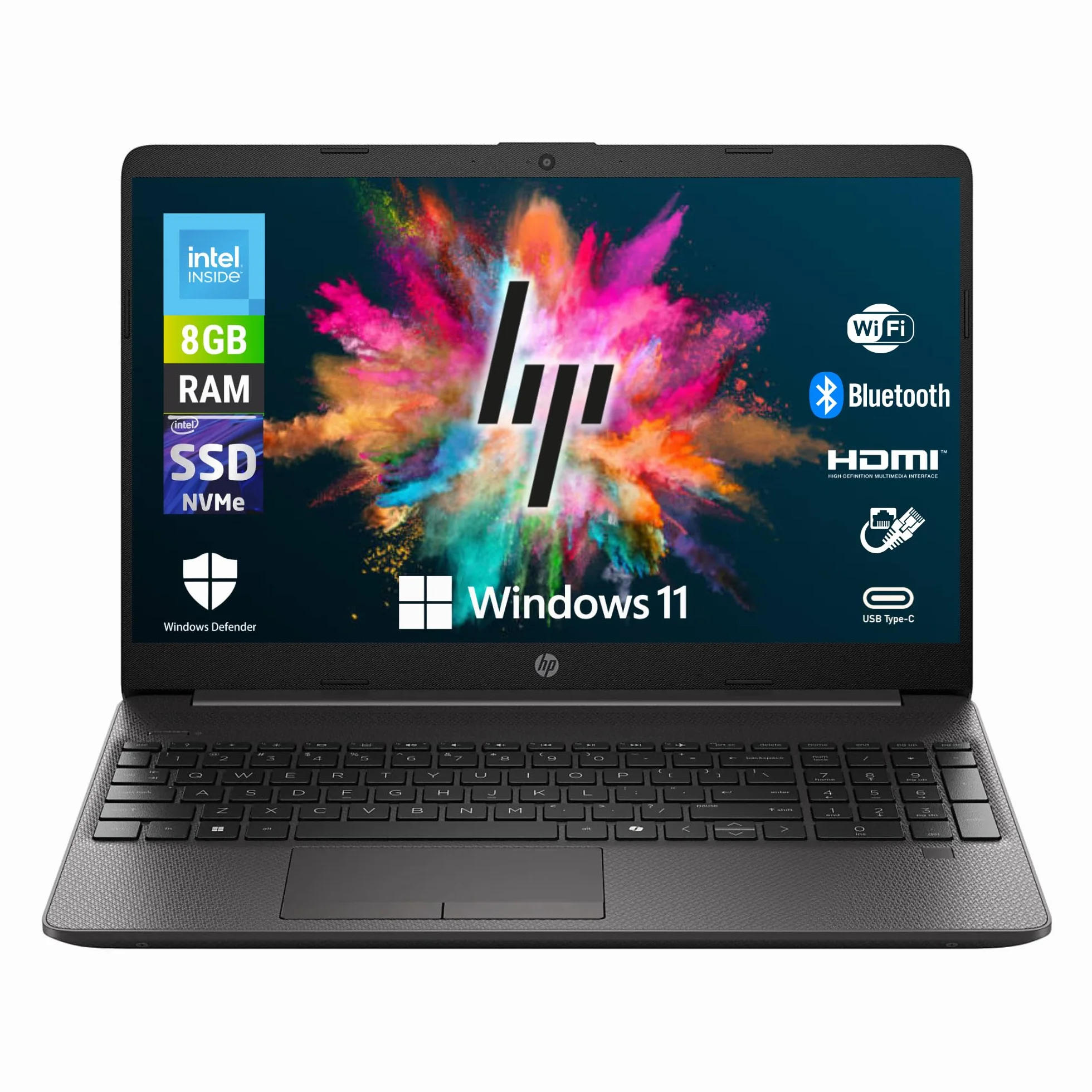 HP 250RT G9 Notebook 15.6" HD Intel N150 4 Core 3.6GHz 8GB RAM 256GB SSD Windows 11 Pro